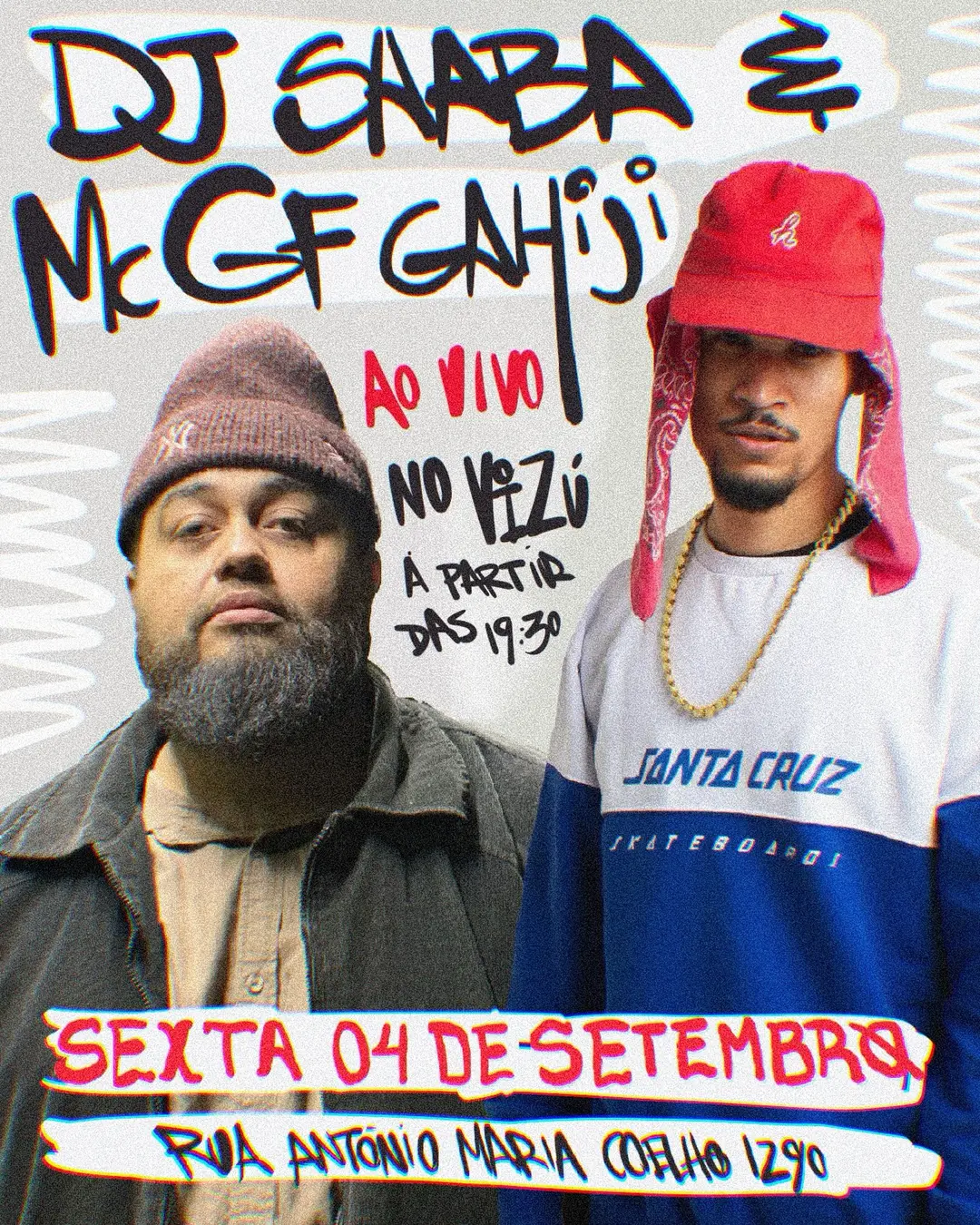 Flyer de DJ Shaba e GF
