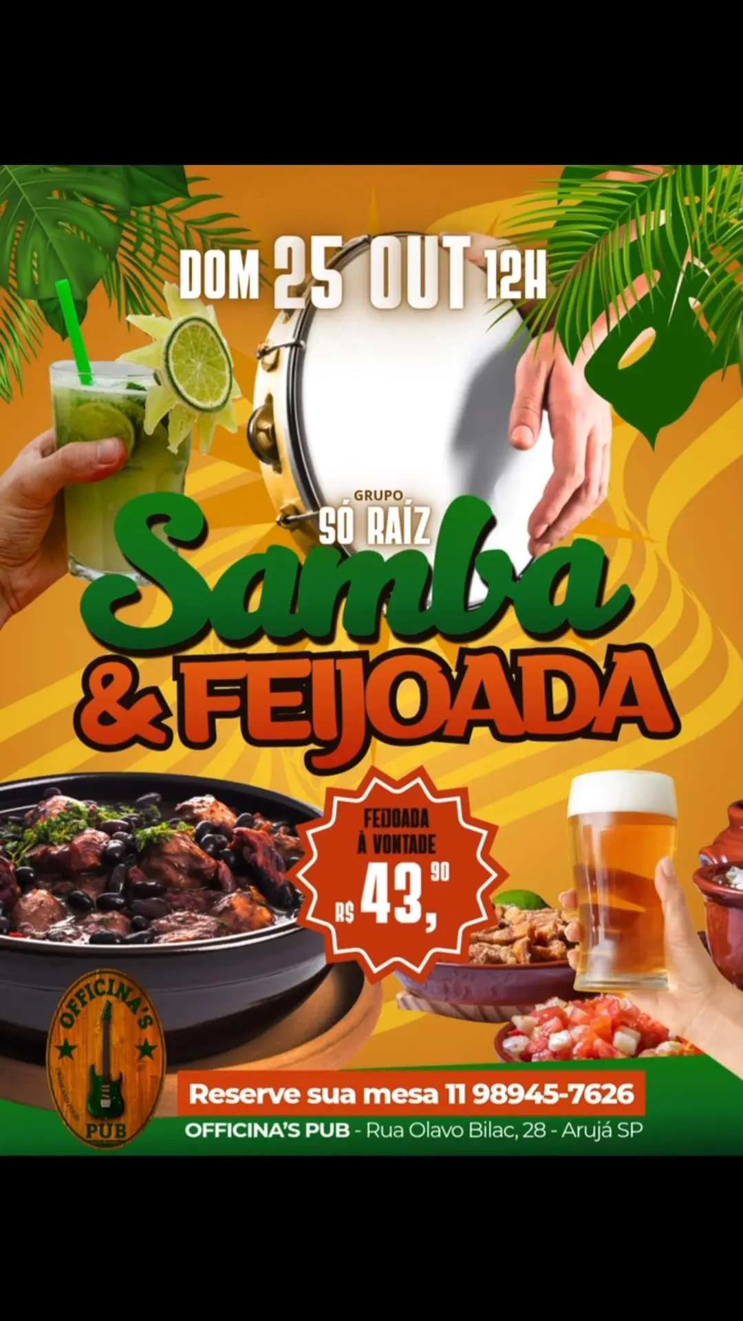 Flyer de Só Raíz