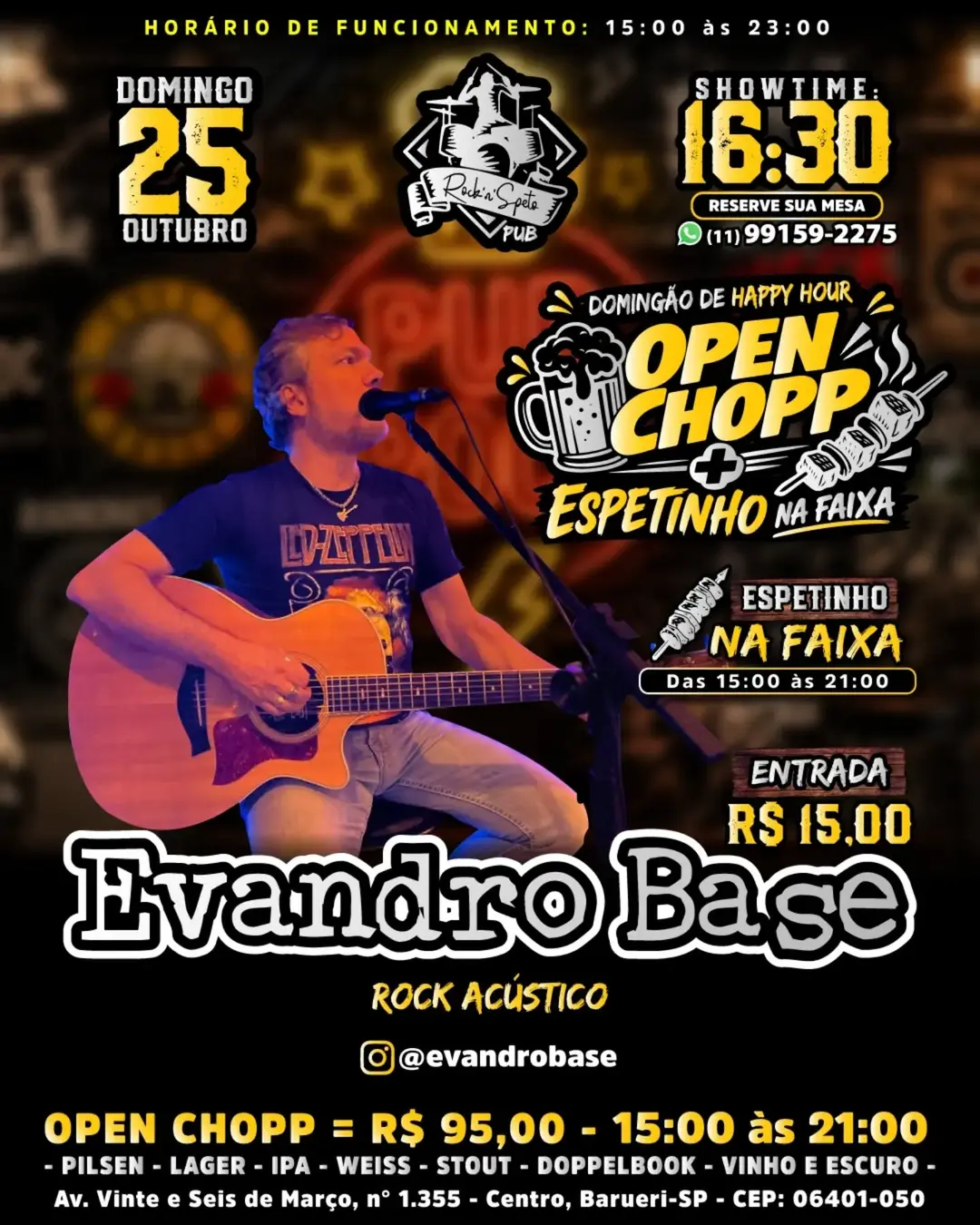 Flyer de Evandro Base