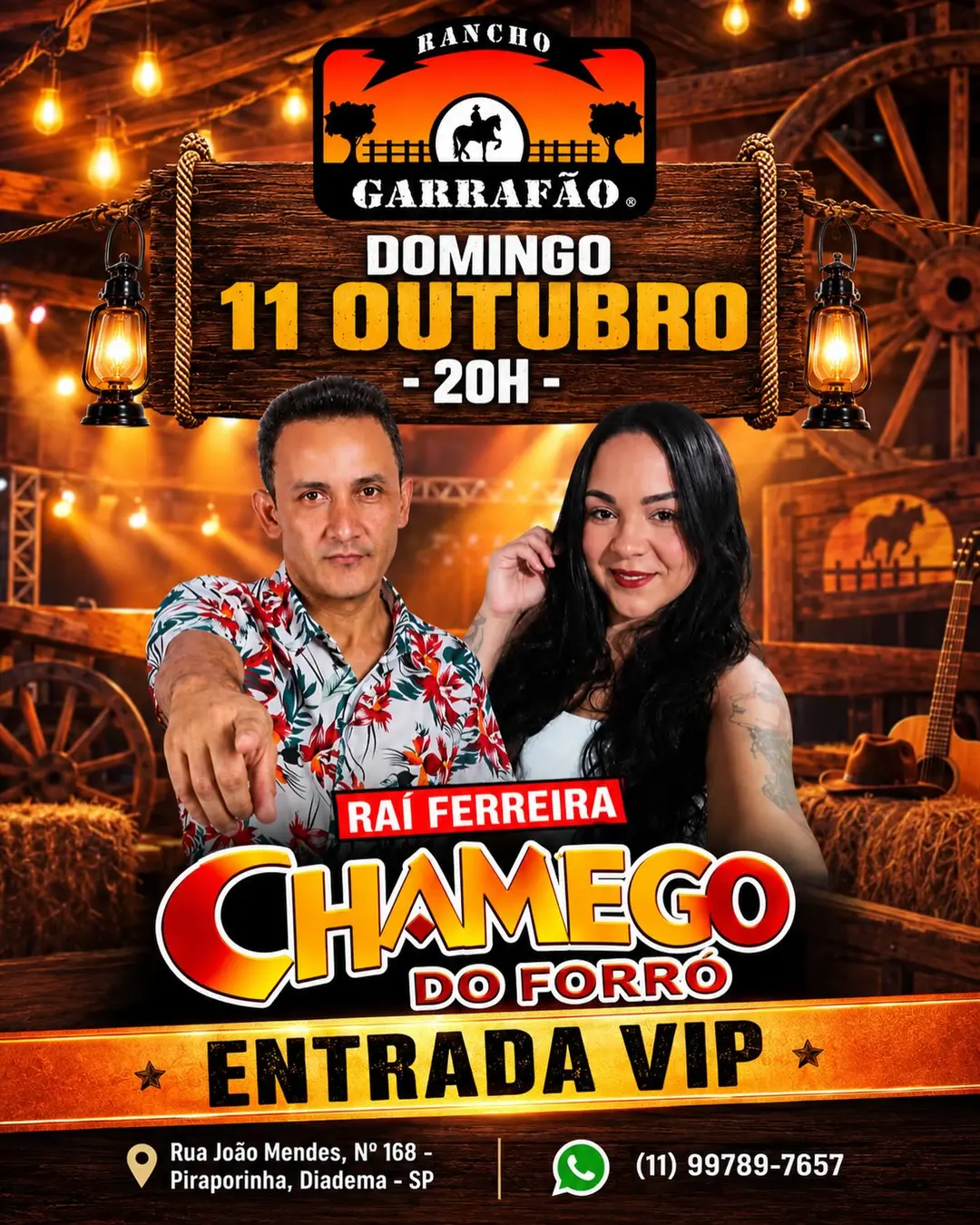 Flyer de Banda Chamego do Forró