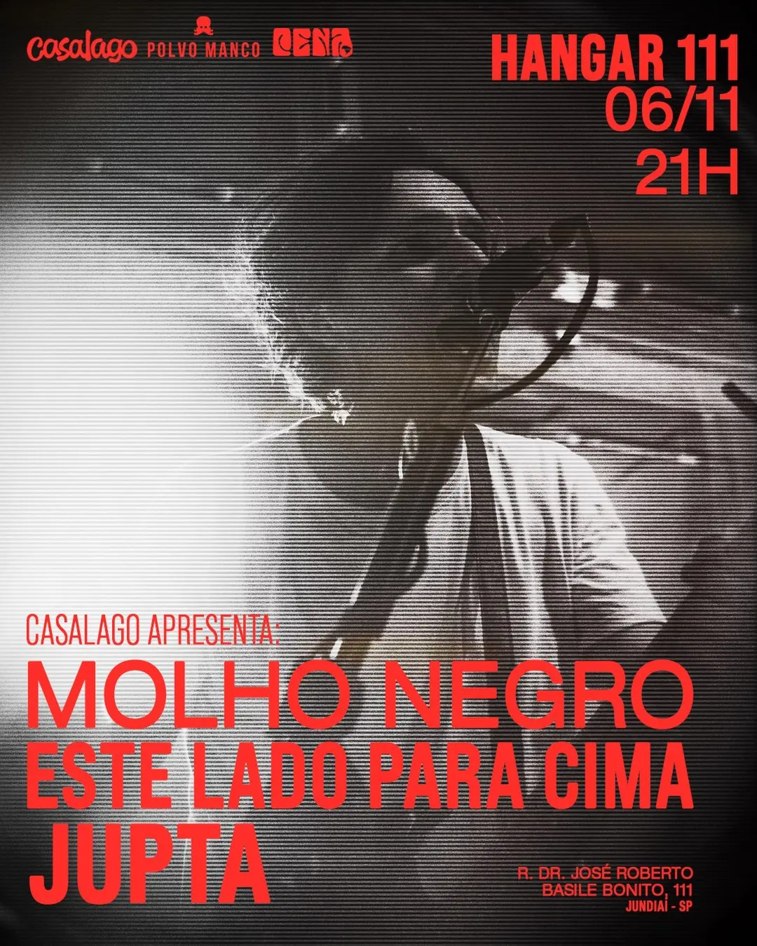 Flyer de Molho Negro, Jupta e Este Lado para Cima
