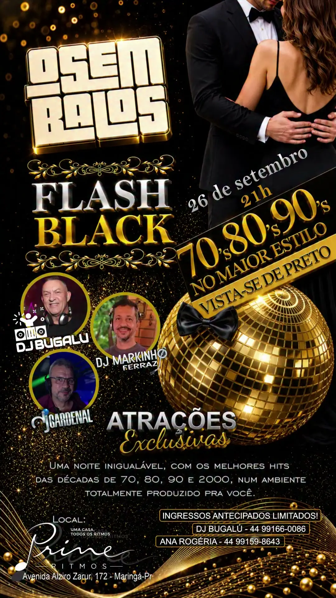 Flyer de Jair Simionato Moreira, Markinho Ferraz e Gardenal