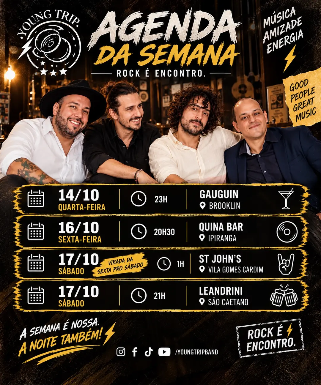 Flyer de Banda Young Trip