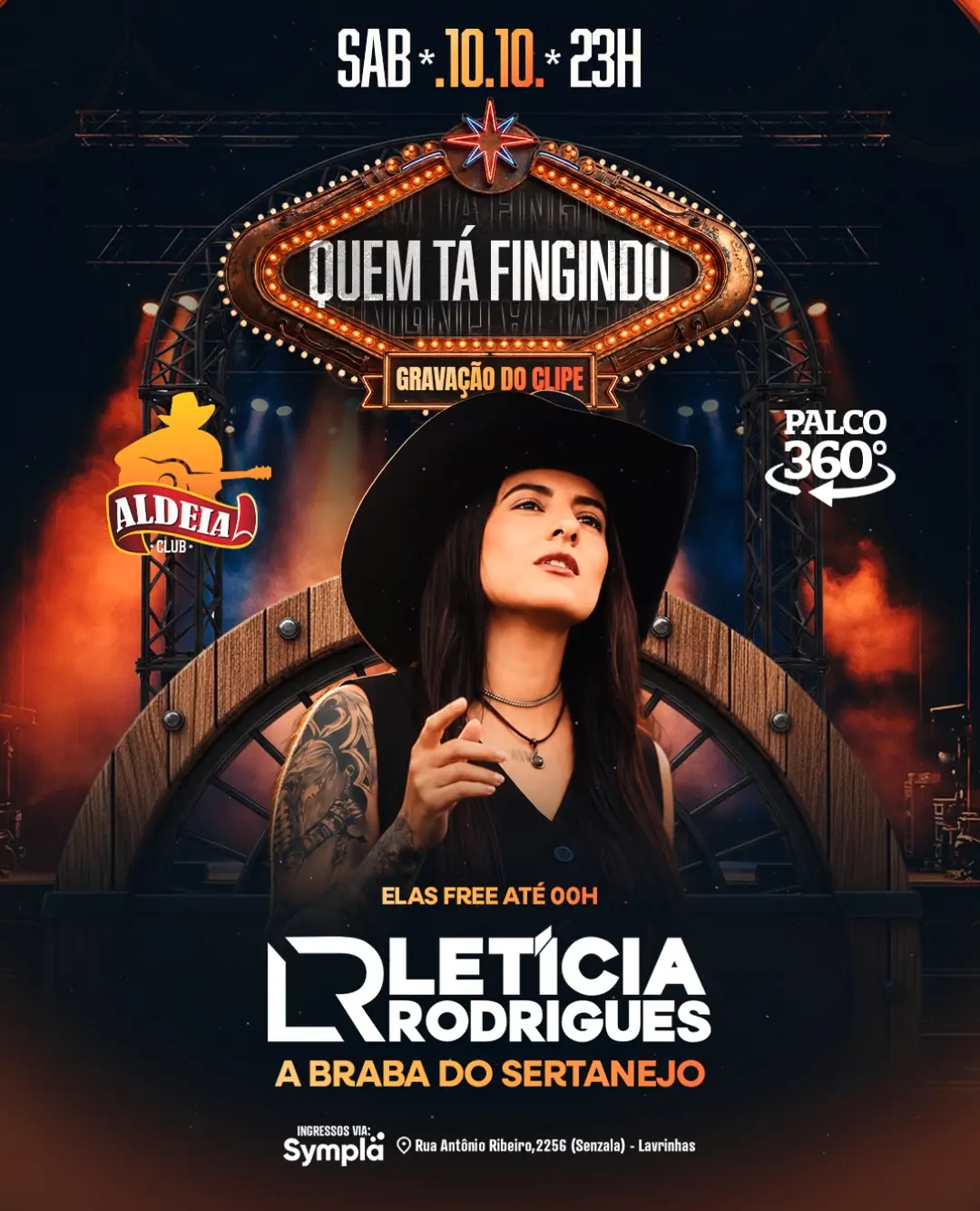 Flyer de Letícia Rodrigues