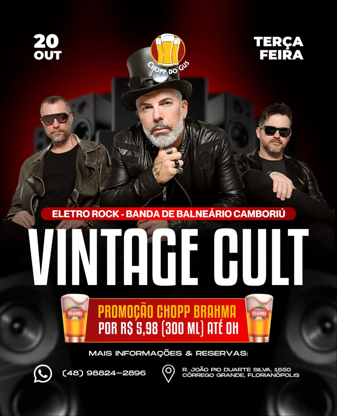 Flyer de Banda Vintage Cult