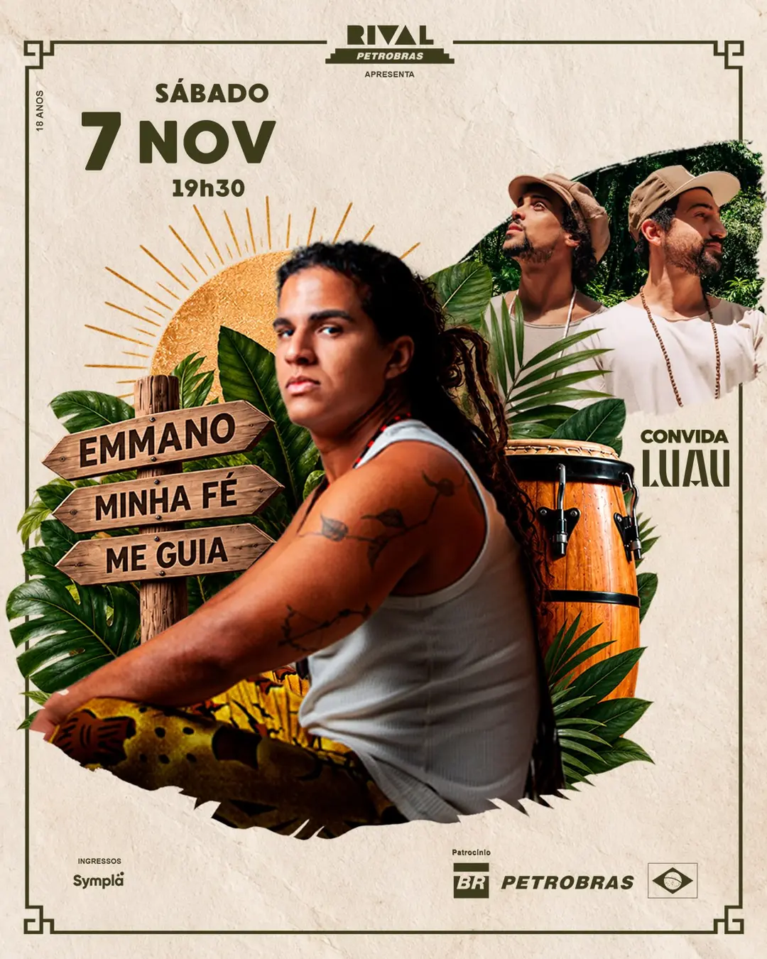 Flyer de Emmano e Somos Luau