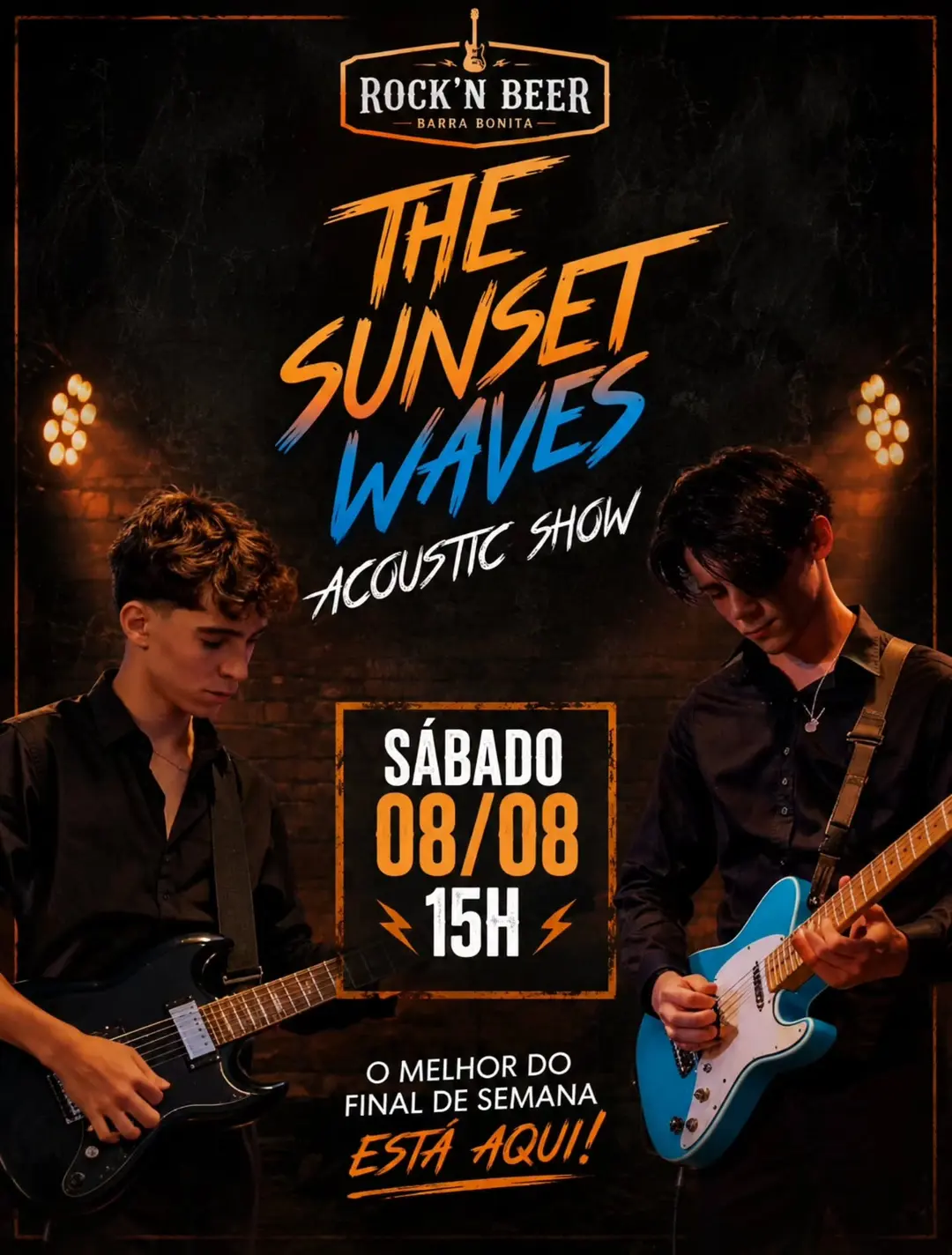 Flyer de Banda Sunset Waves