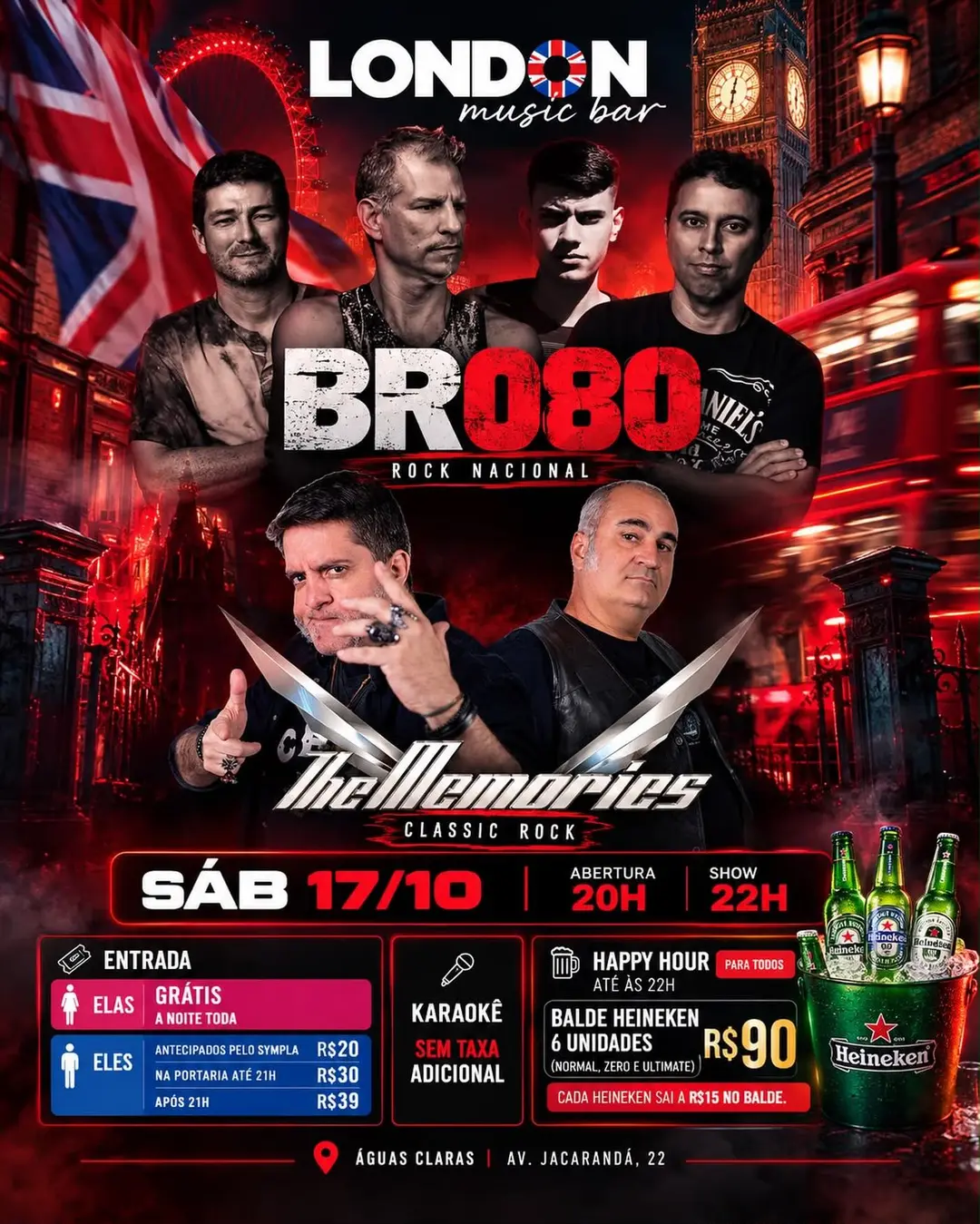 Flyer de Banda BR080 e The Memories