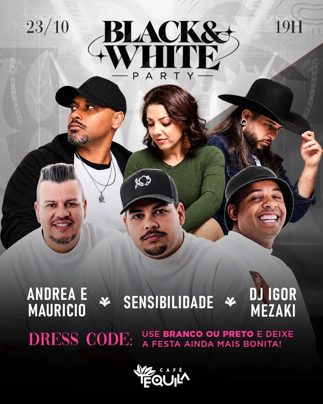 Flyer de Igor Mezaki, Sensibiliade e Andrea e Mauricio