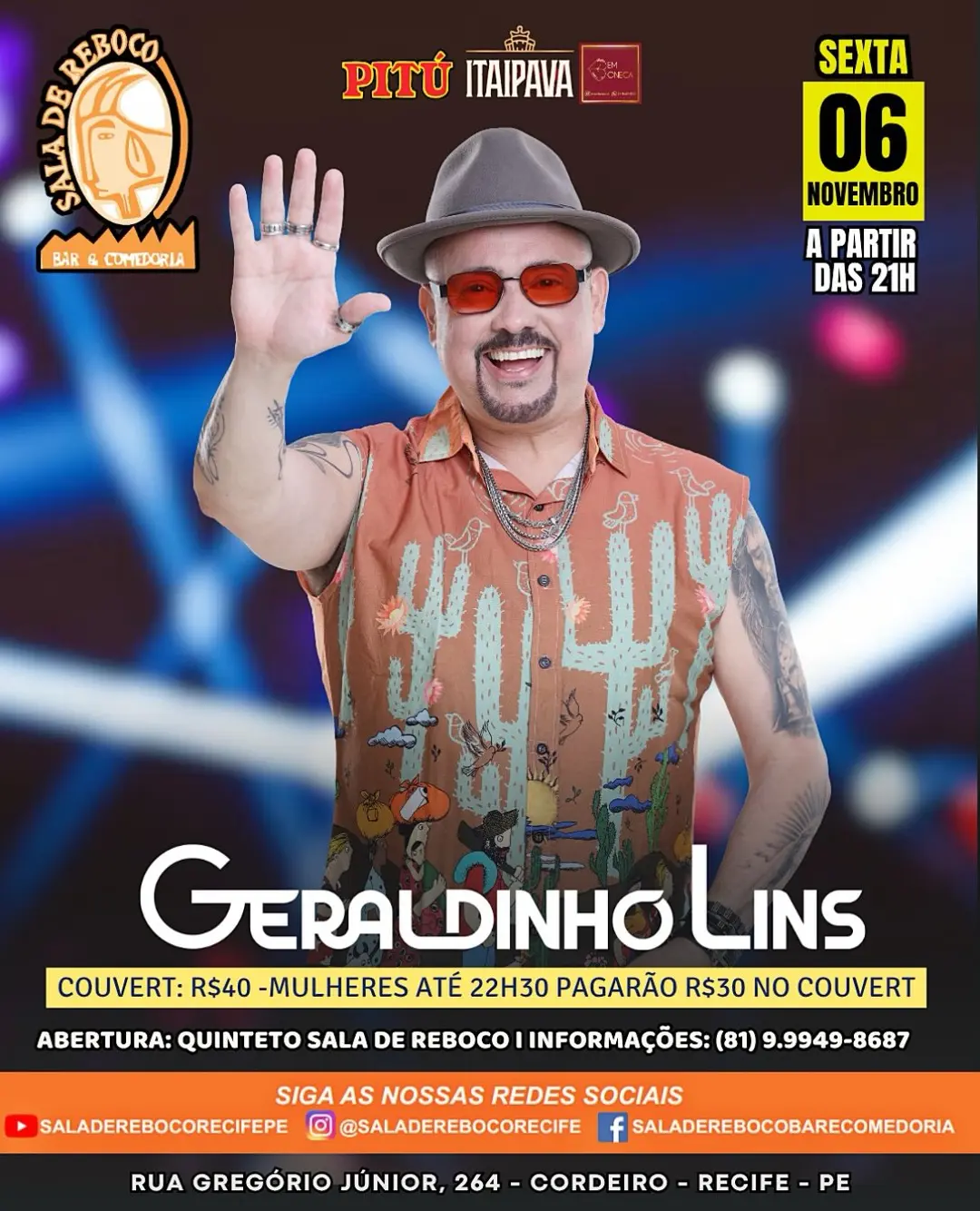 Flyer de Geraldinho Lins