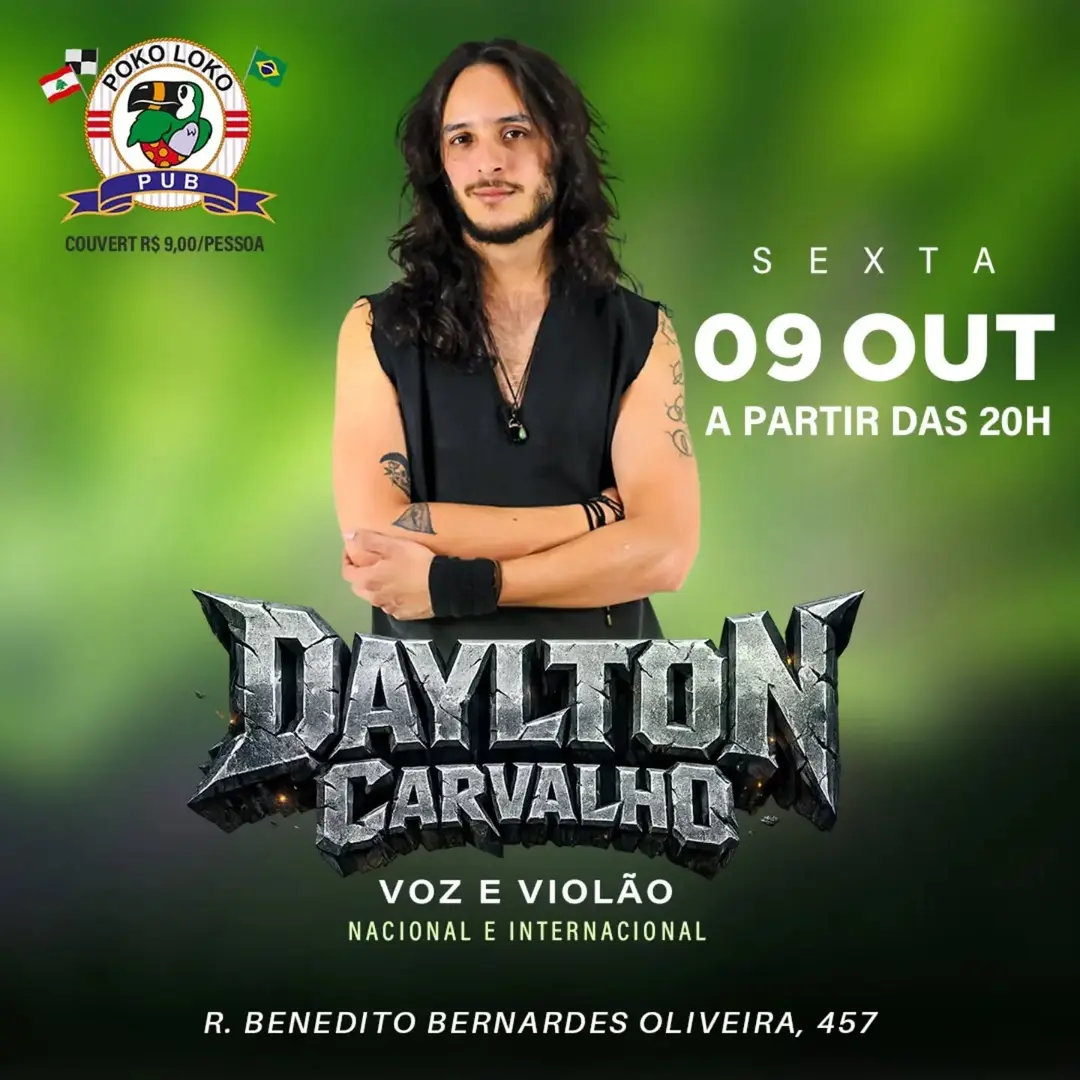 Flyer de Daylton Carvalho