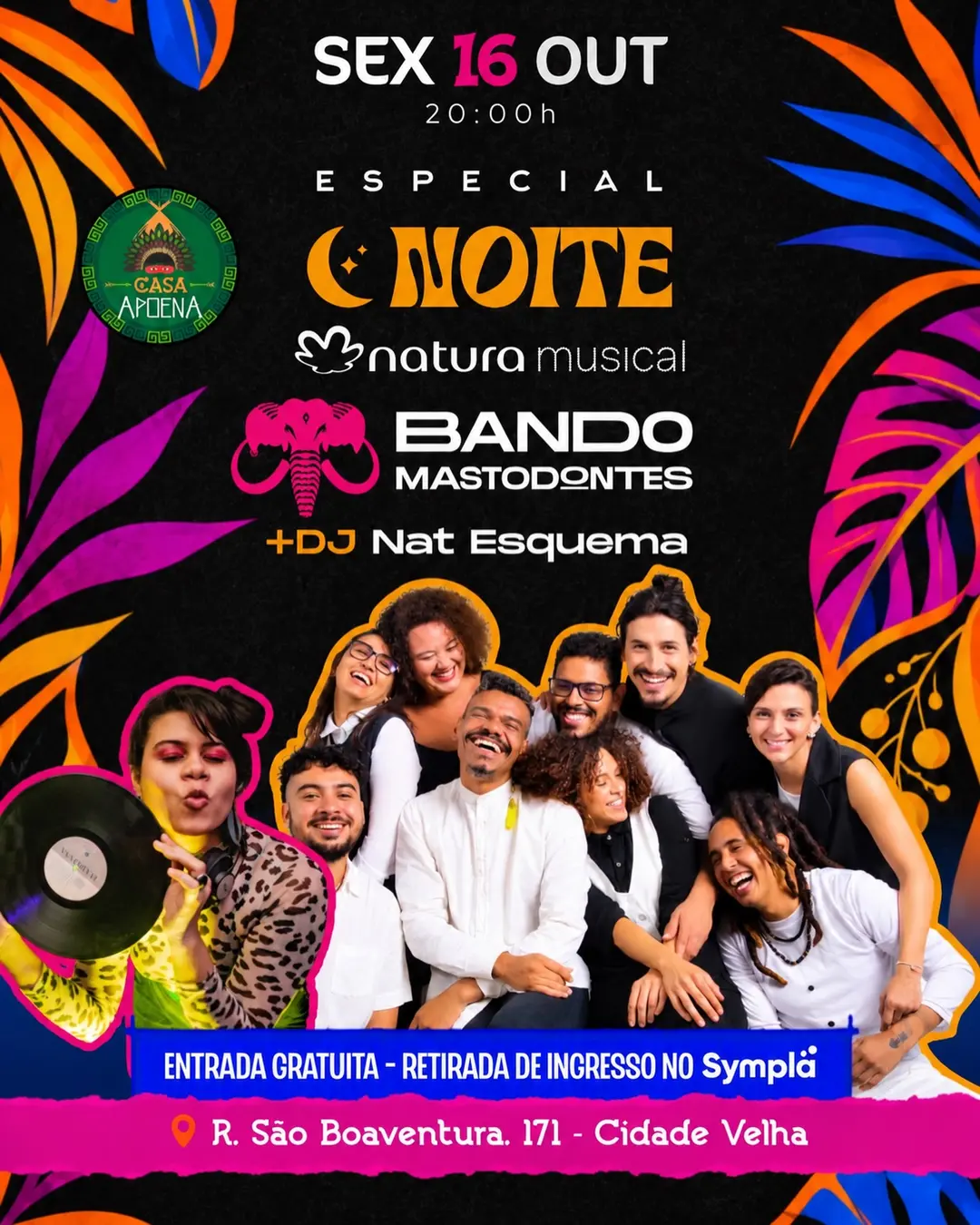 Flyer de Nat Esquema e Bando Mastodontes