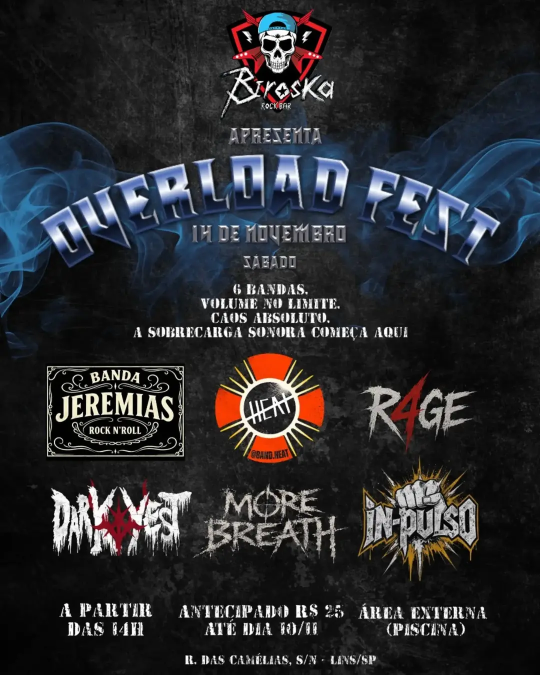 Flyer de R4GE, Darkyest, Heat, Jeremias, MORE BREATH e In-Pulso
