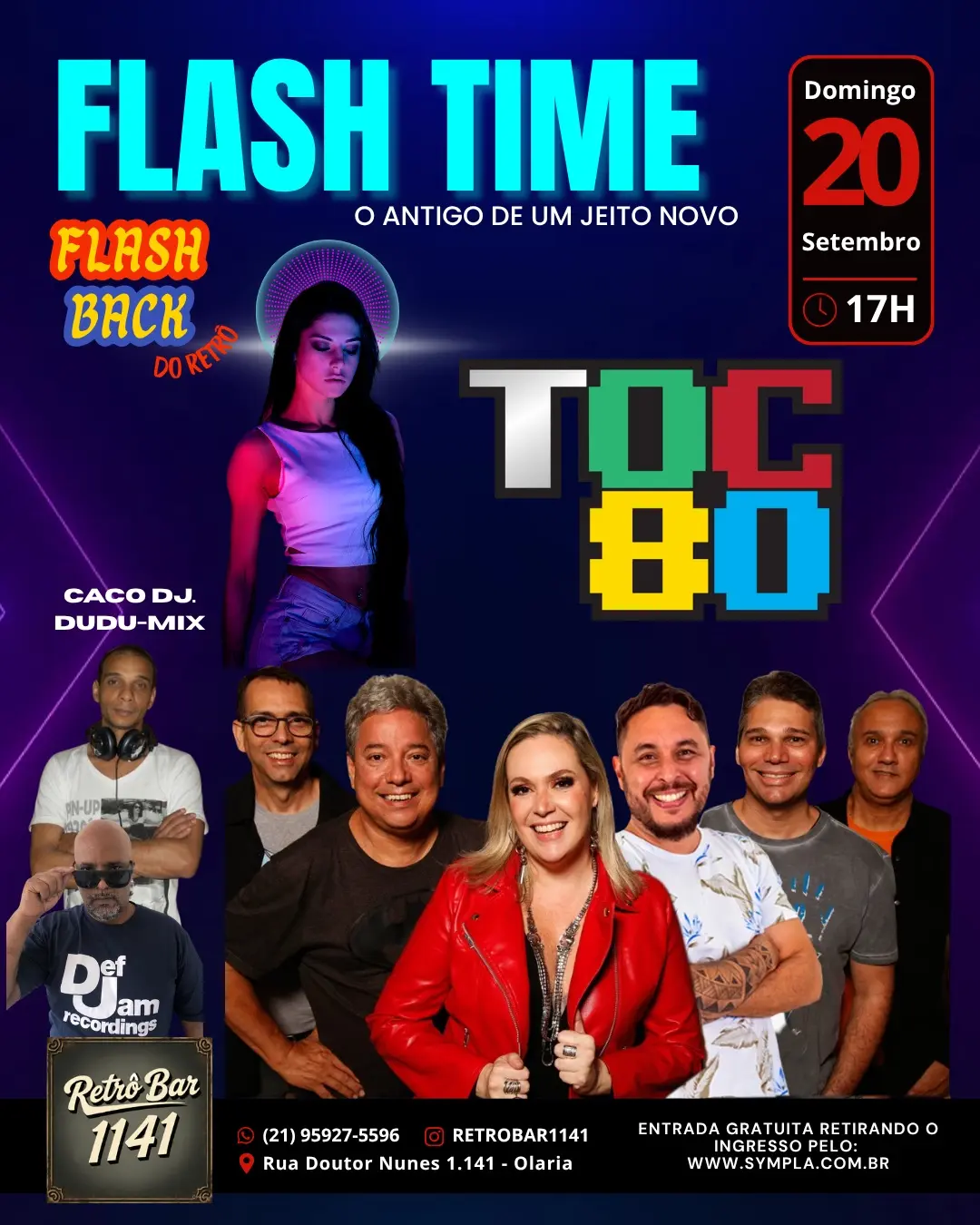 Flyer de Banda Toc 80
