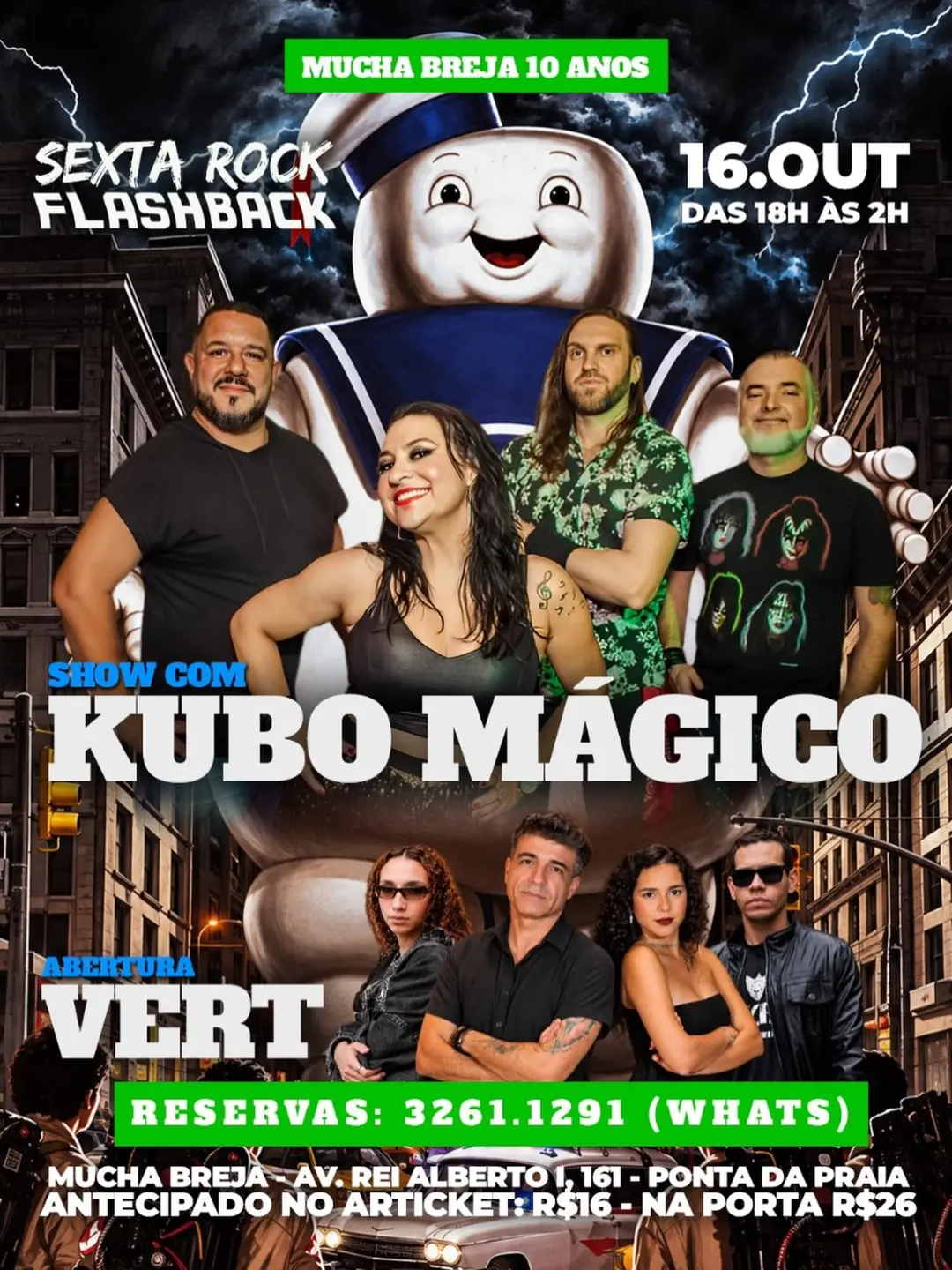 Flyer de Banda Kubo Mágico, Banda Vert e Band Vert
