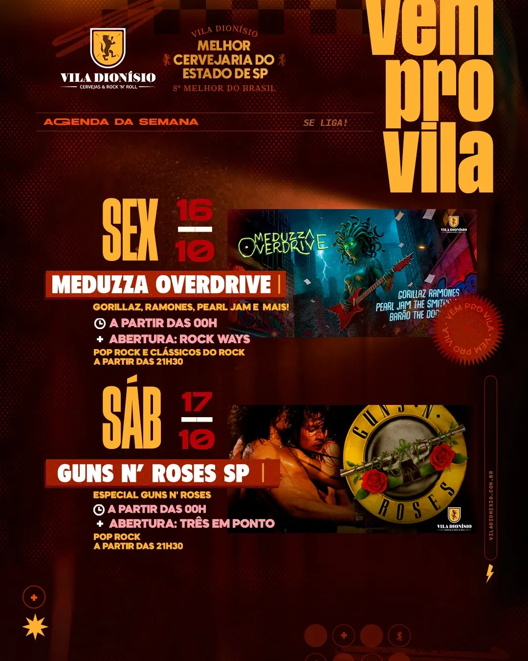 Flyer de Meduzza Overdrive, Rock Ways e Meduzzza Overdrive