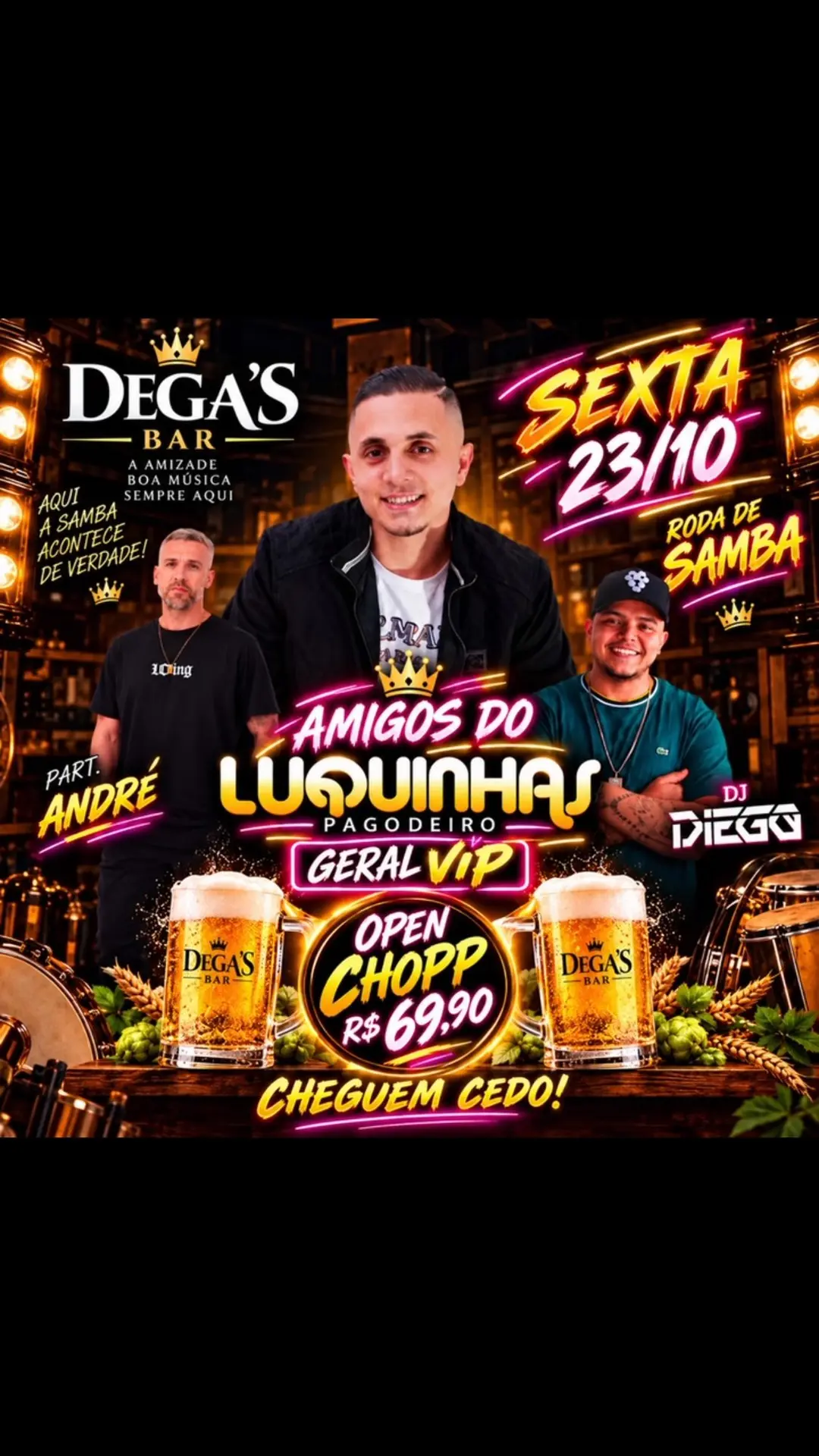 Flyer de Diego Fernandes, Amigos do Luquinhas e André
