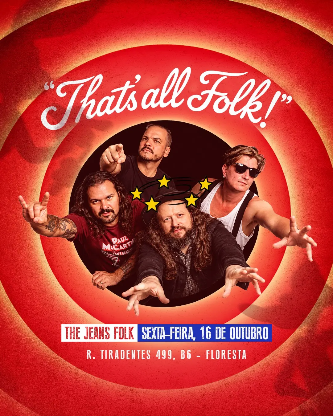Flyer de The Jeans Folk e The Gentlemen