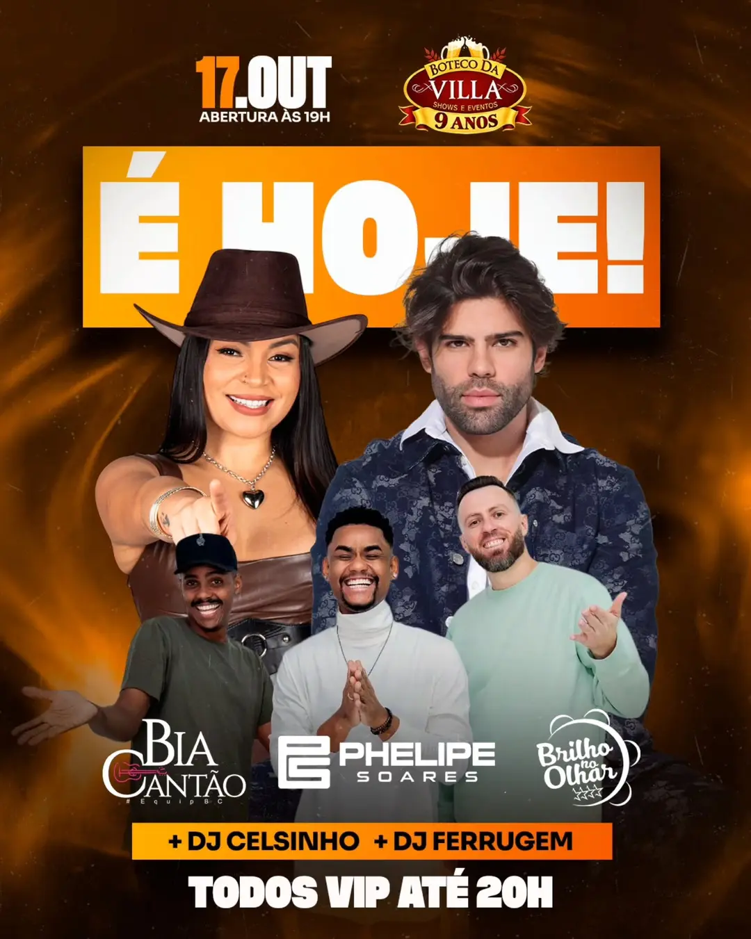 Flyer de Bia Cantão, Phelipe Soares e mais 3 artistas