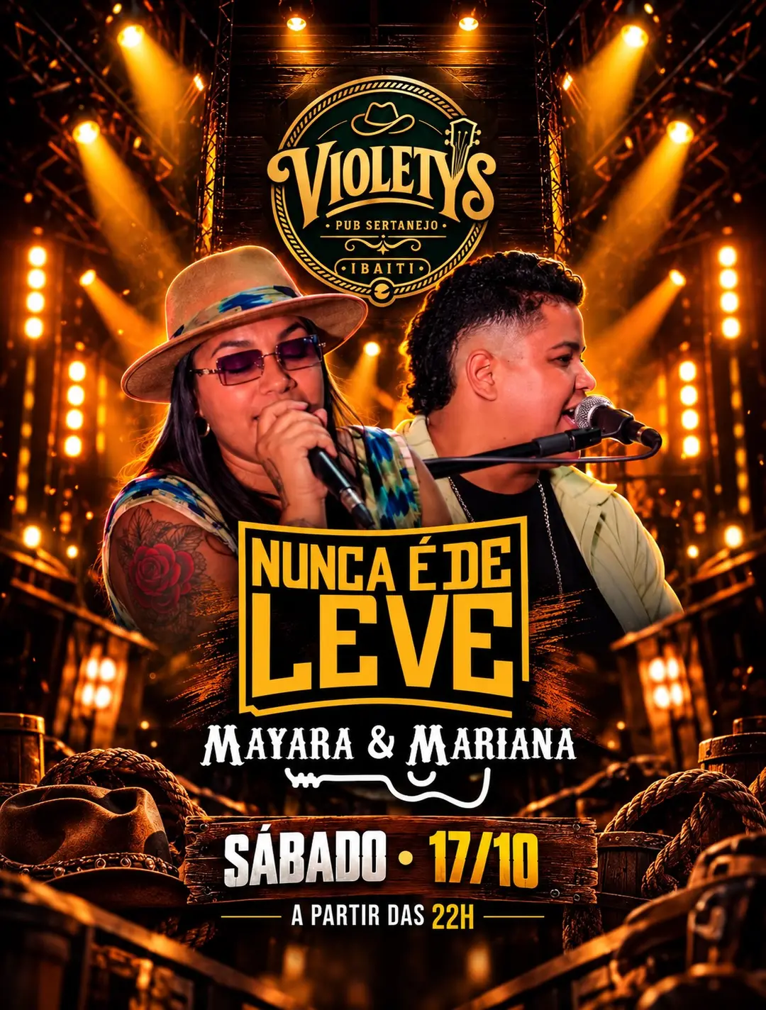Flyer de Mayara & Mariana