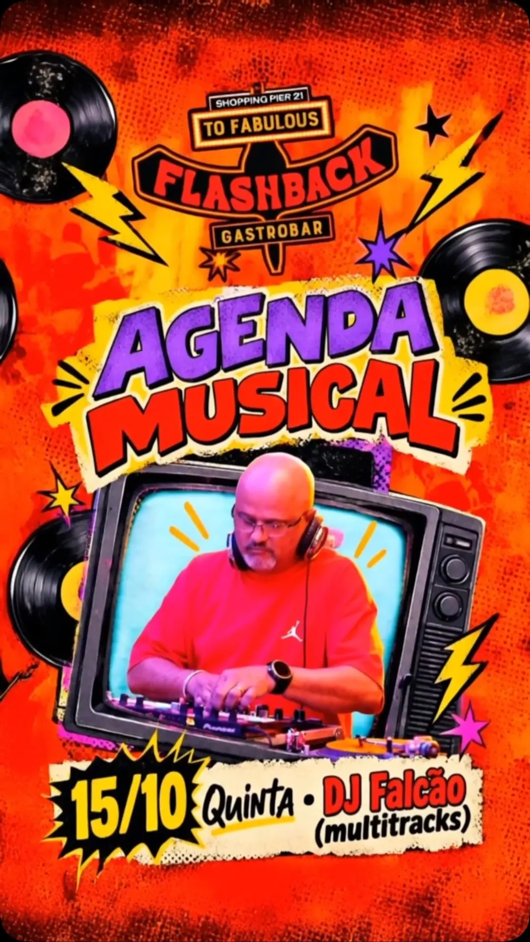 Flyer de DJ Marcio Falcao