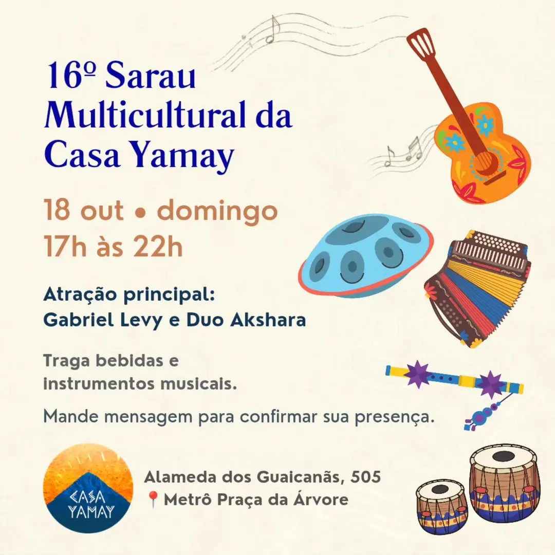 Flyer de Marcus Simon e Gabriel Levy & Duo Akshara