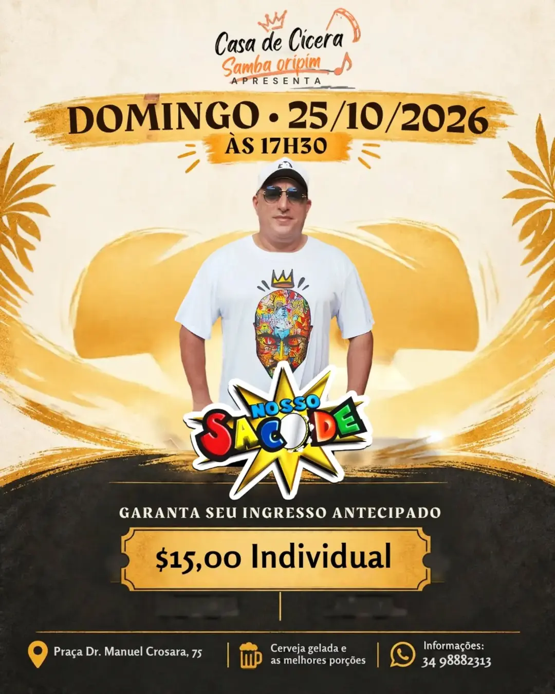 Flyer de Casa de Cicera & Samba do Oripim
