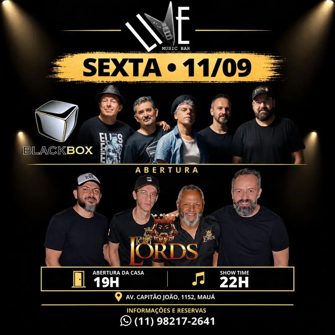 Flyer de Banda Rock City e Mr. Addams