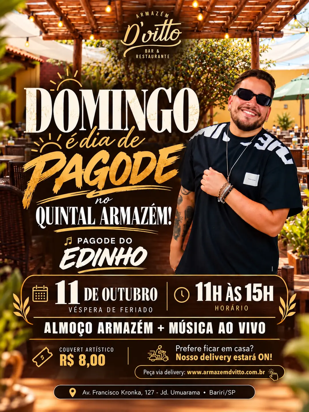 Flyer de Pagode do Edinho