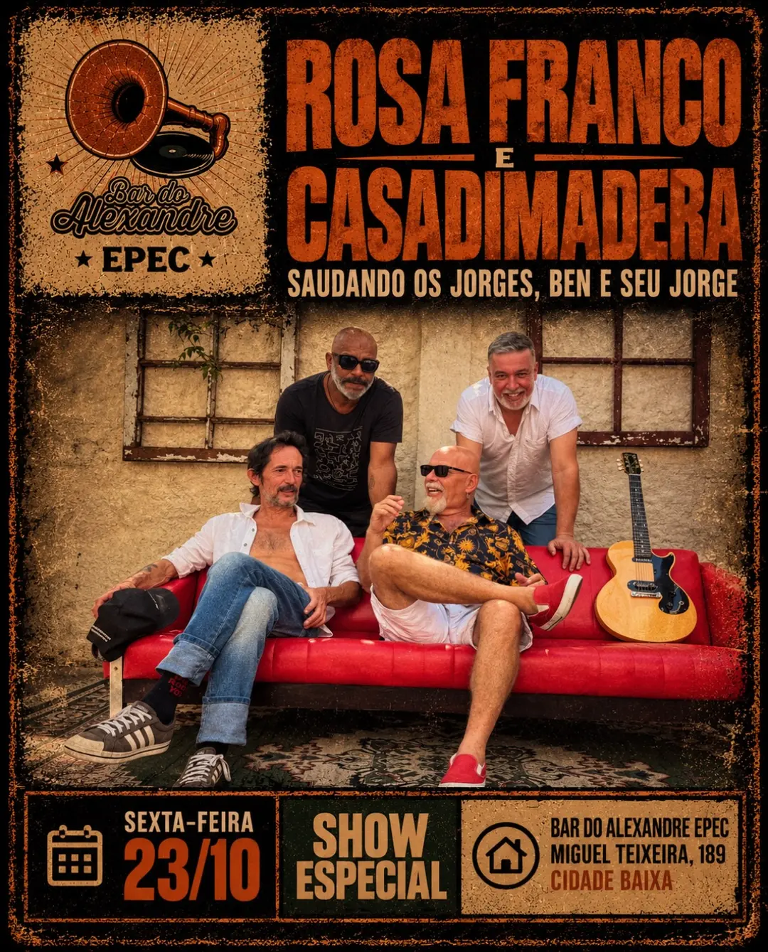 Flyer de Rosa Franco e Casadimadera