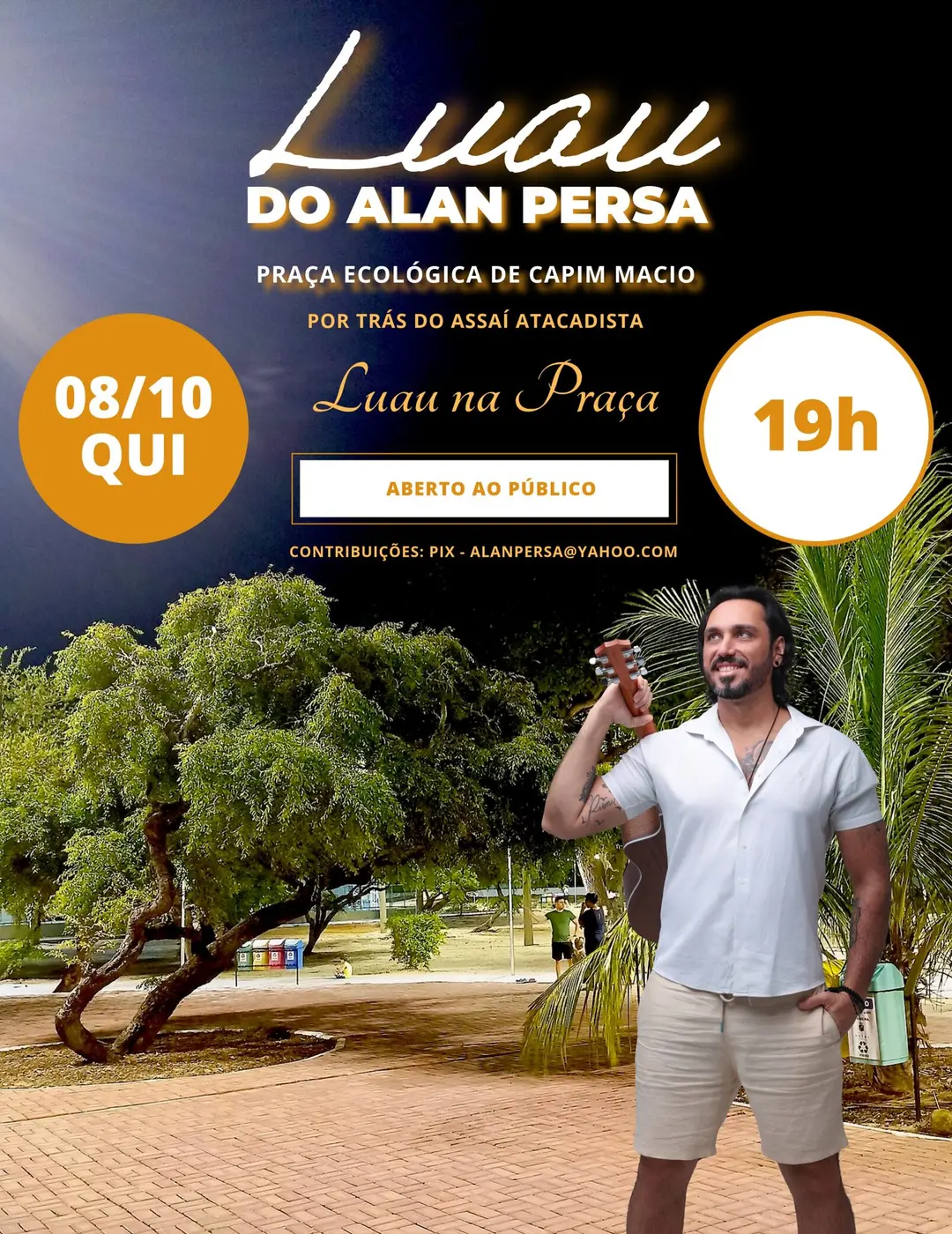 Flyer de Alan Persa e Luau do Alan Persa