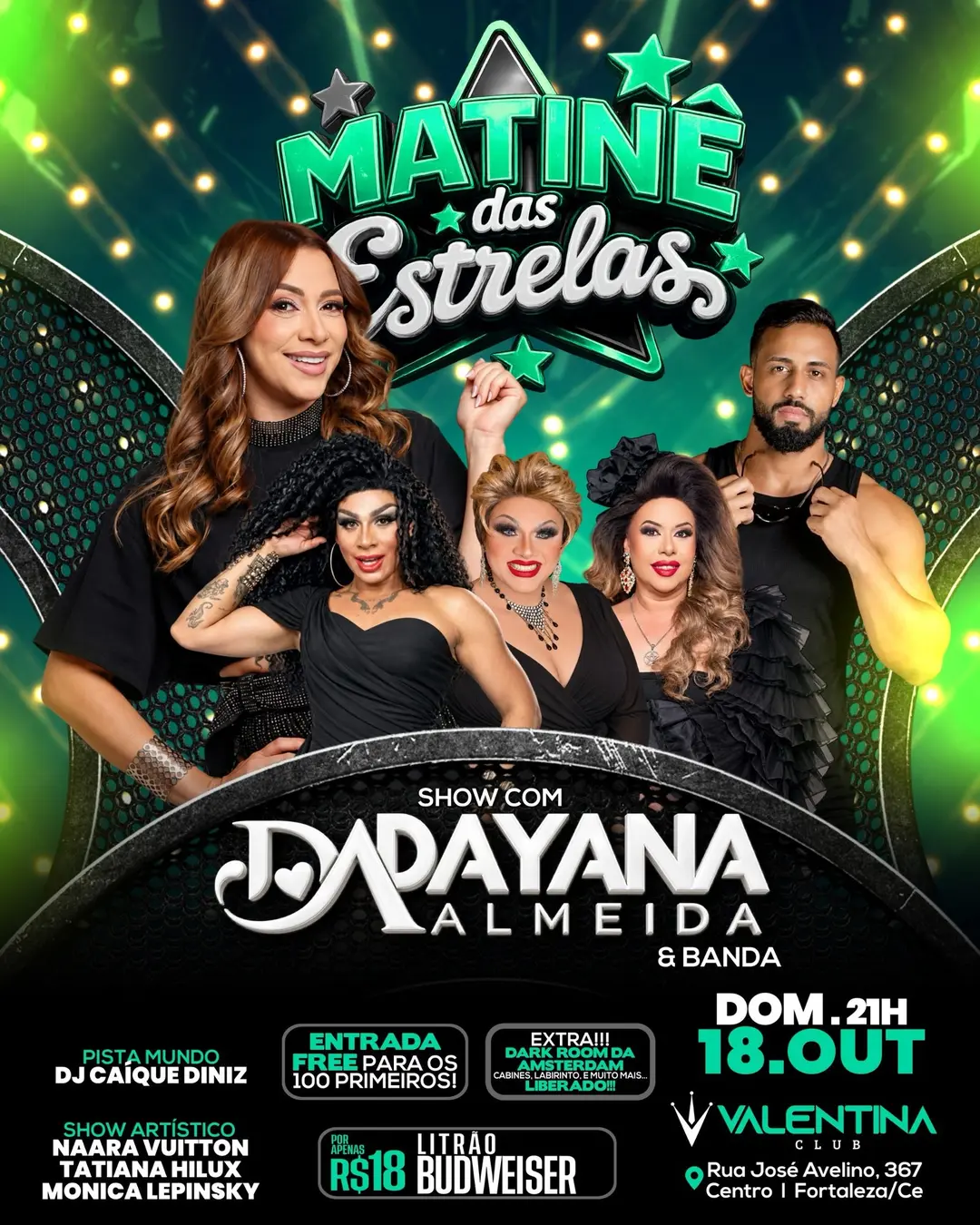 Flyer de Caique Diniz, DAYANA ALMEIDA e mais 3 artistas