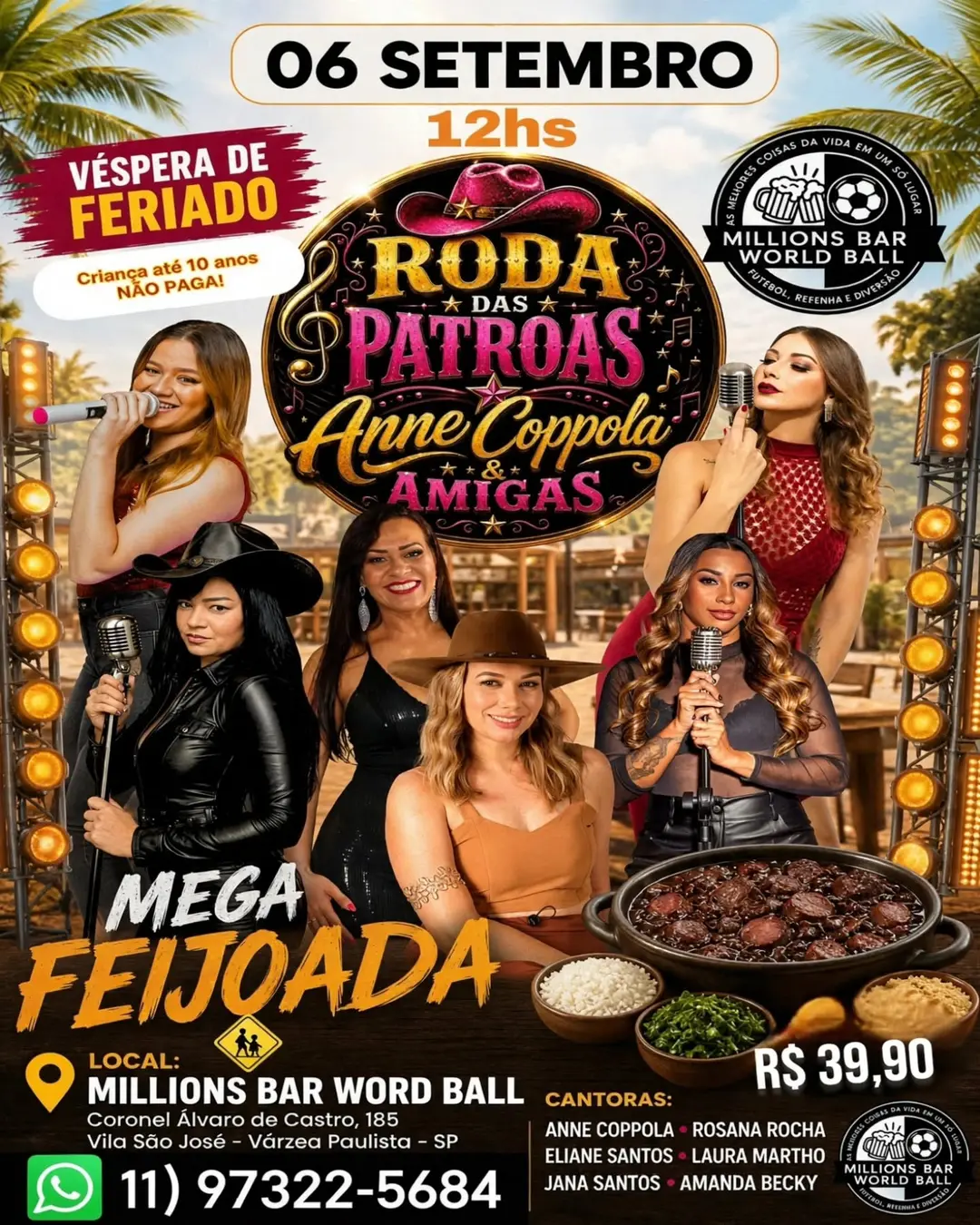 Flyer de Anne Coppola, Rosana Rocha e mais 5 artistas