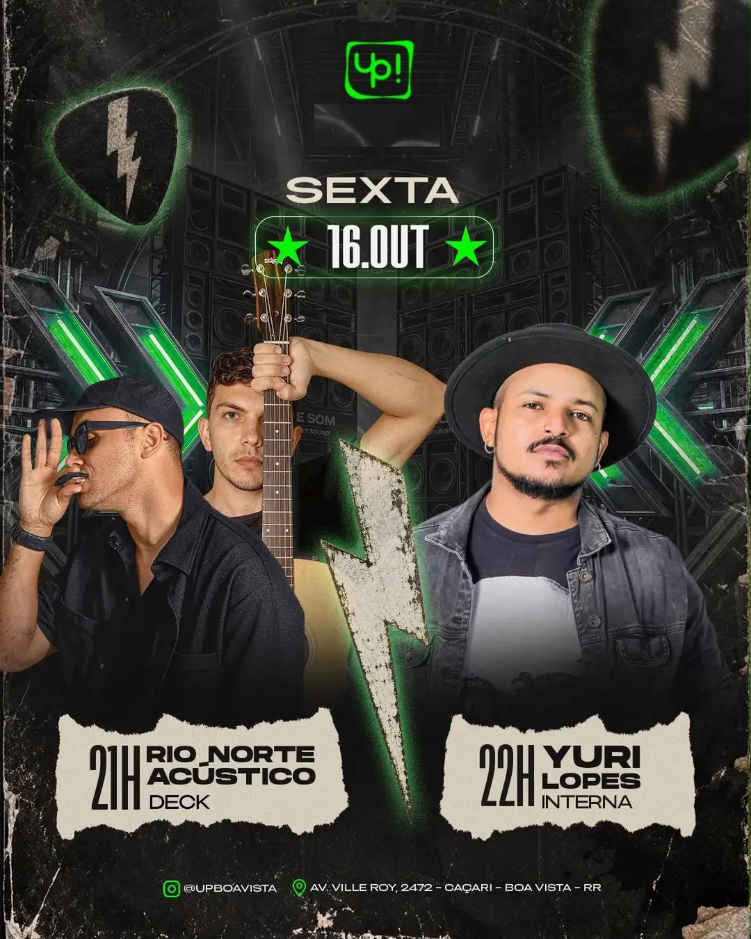 Flyer de Yuri Lopes e Rio Norte
