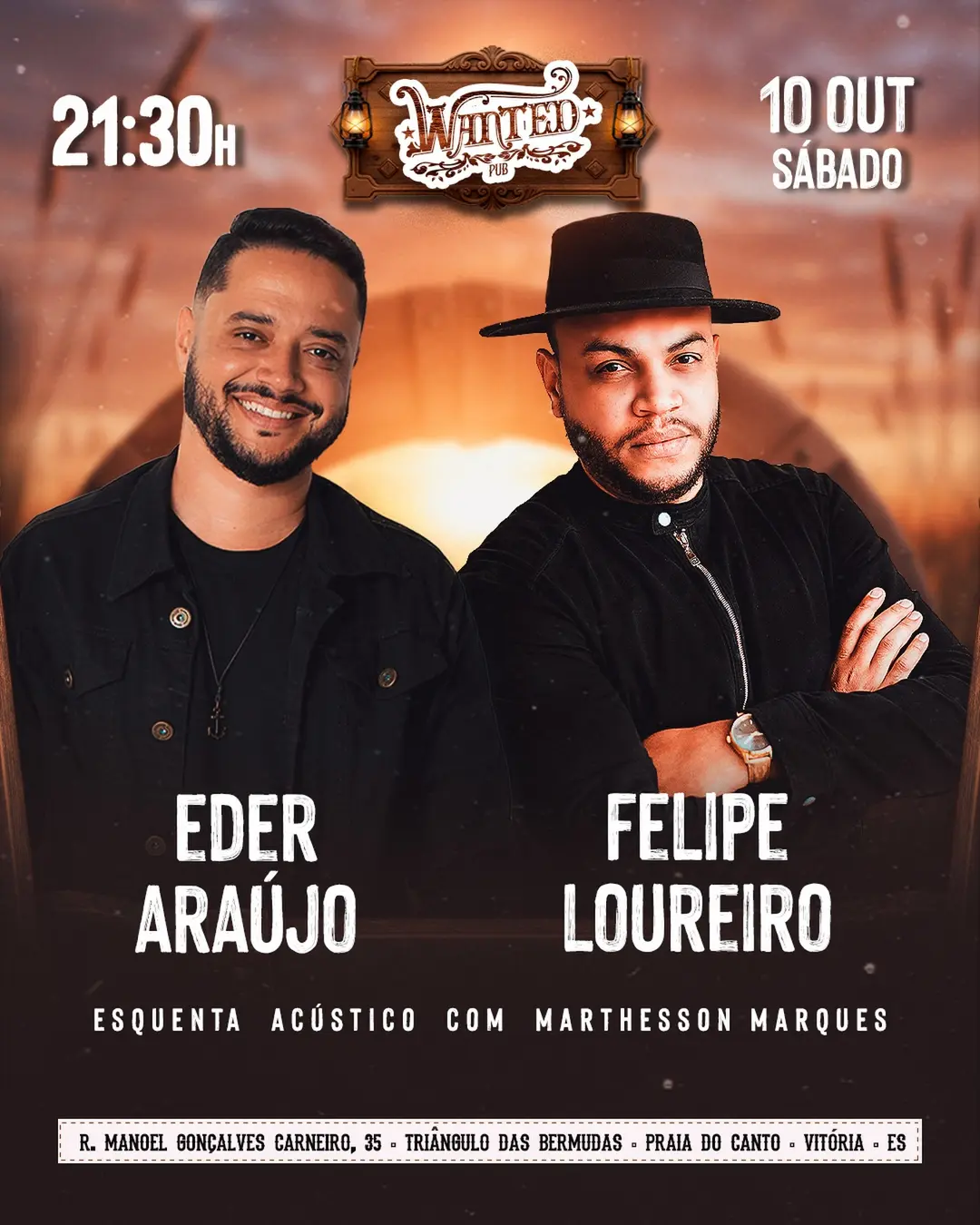 Flyer de Marthesson Marques, Eder Araújo e Felipe Loureiro