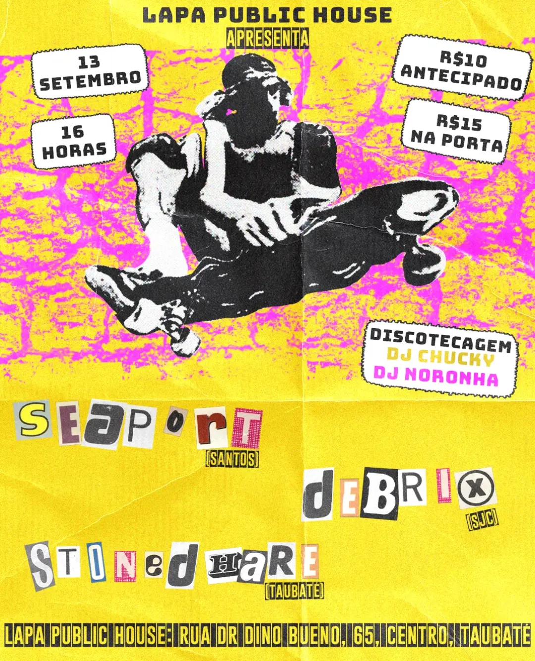 Flyer de Seaport, Debrix, DJ Noronha e mais 4 artistas