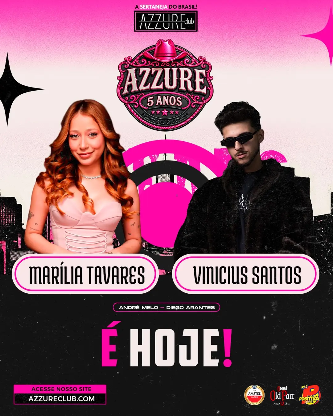 Flyer de Vinícius Santos e Marília Tavares