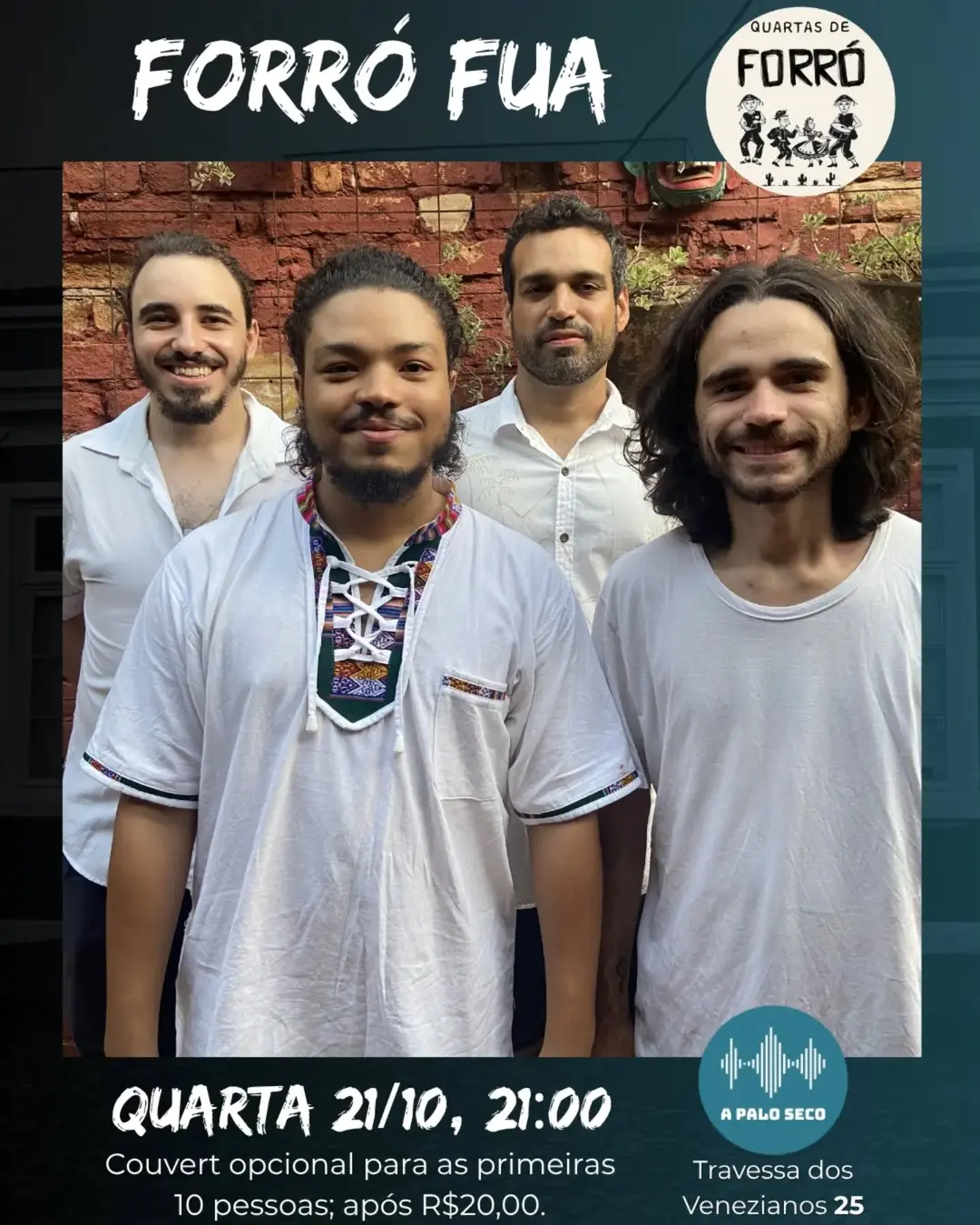Flyer de Chico Cordeiro, Gustavo Virissimo e mais 3 artistas