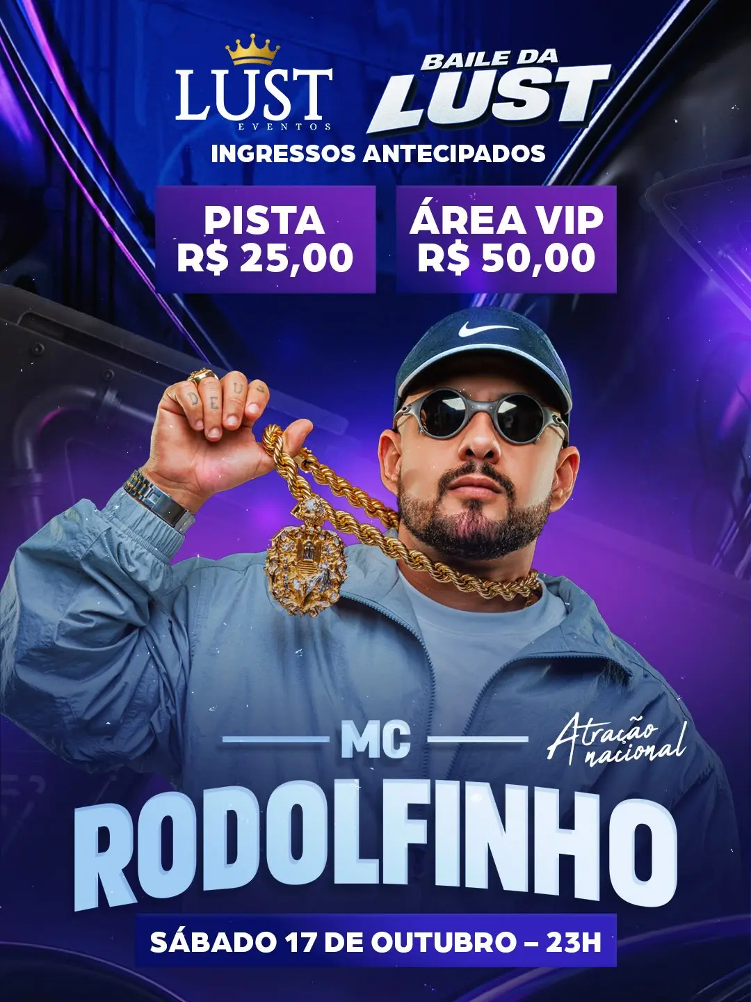 Flyer de MC Rodolfinho