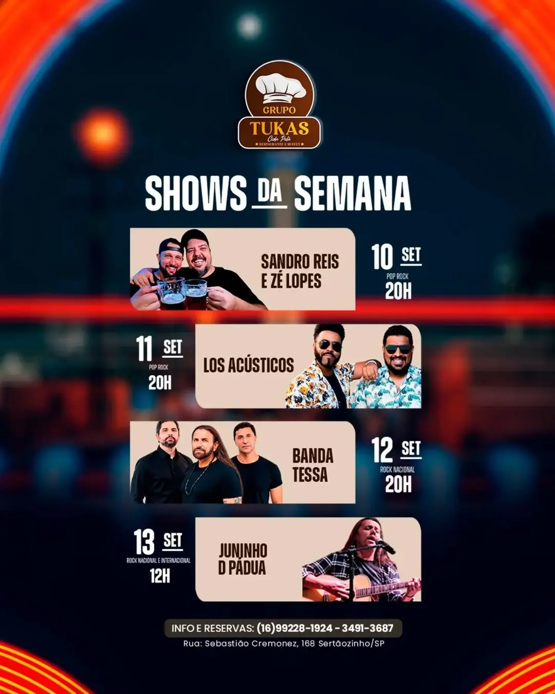 Flyer de Juninho d Pádua