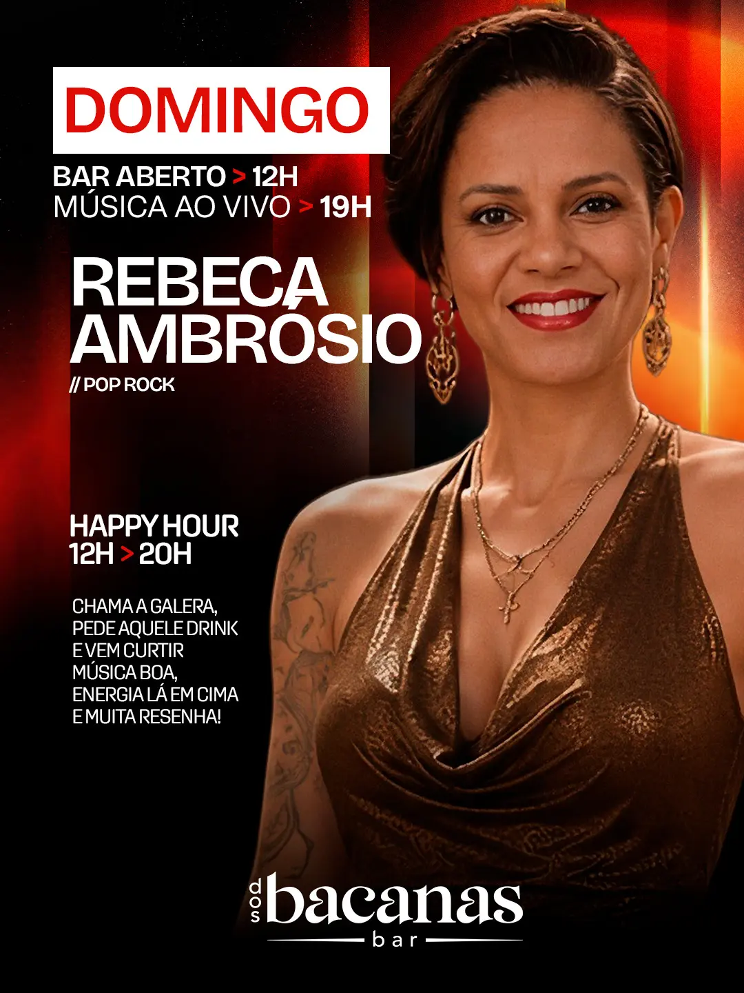 Flyer de Rebeca Ambrósio