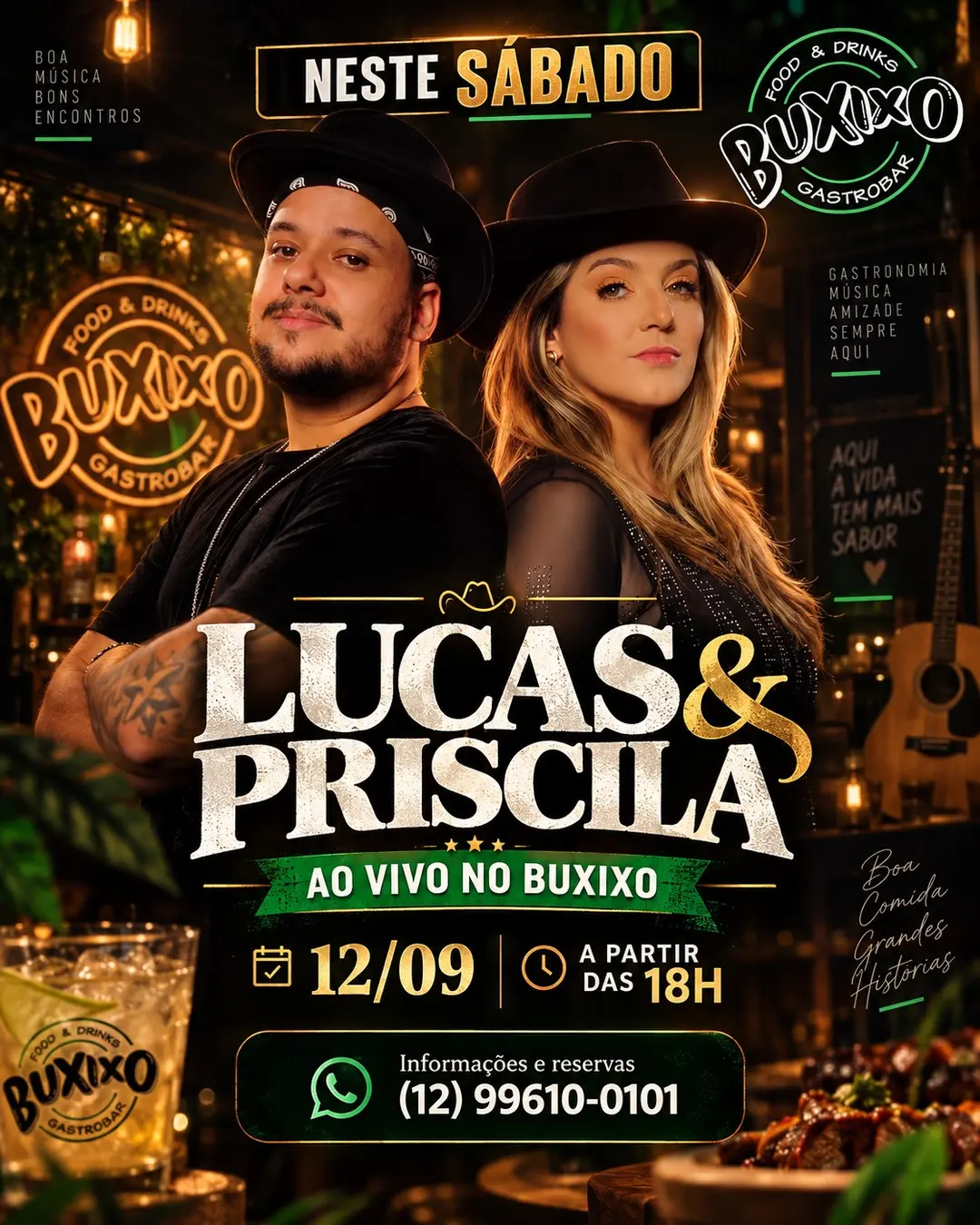 Flyer de Lucas e Priscila