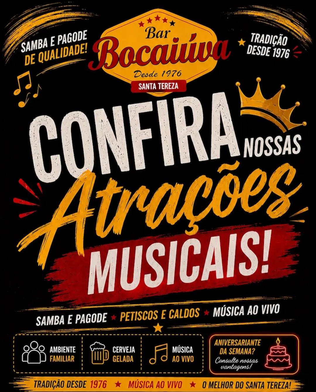 Flyer de Recado Negro