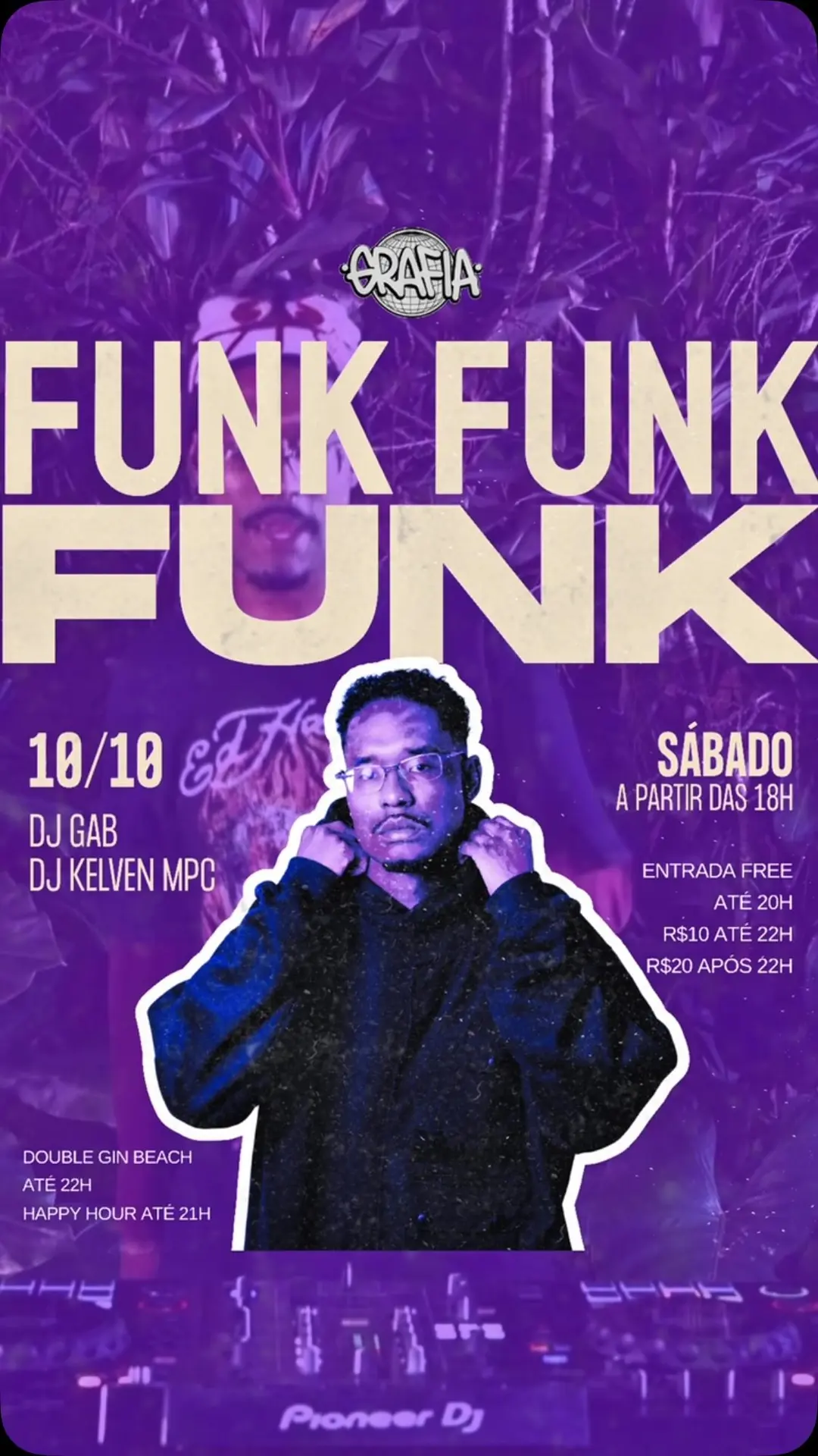 Flyer de Gab Batista e DJ Kelven Mpc