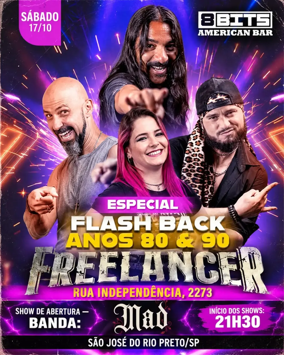 Flyer de Banda Mad e Banda Freelancer