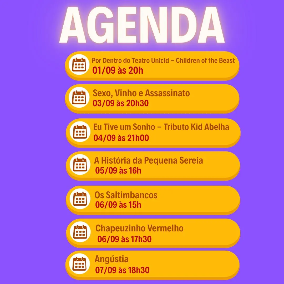 Flyer de Eu Tive um Sonho