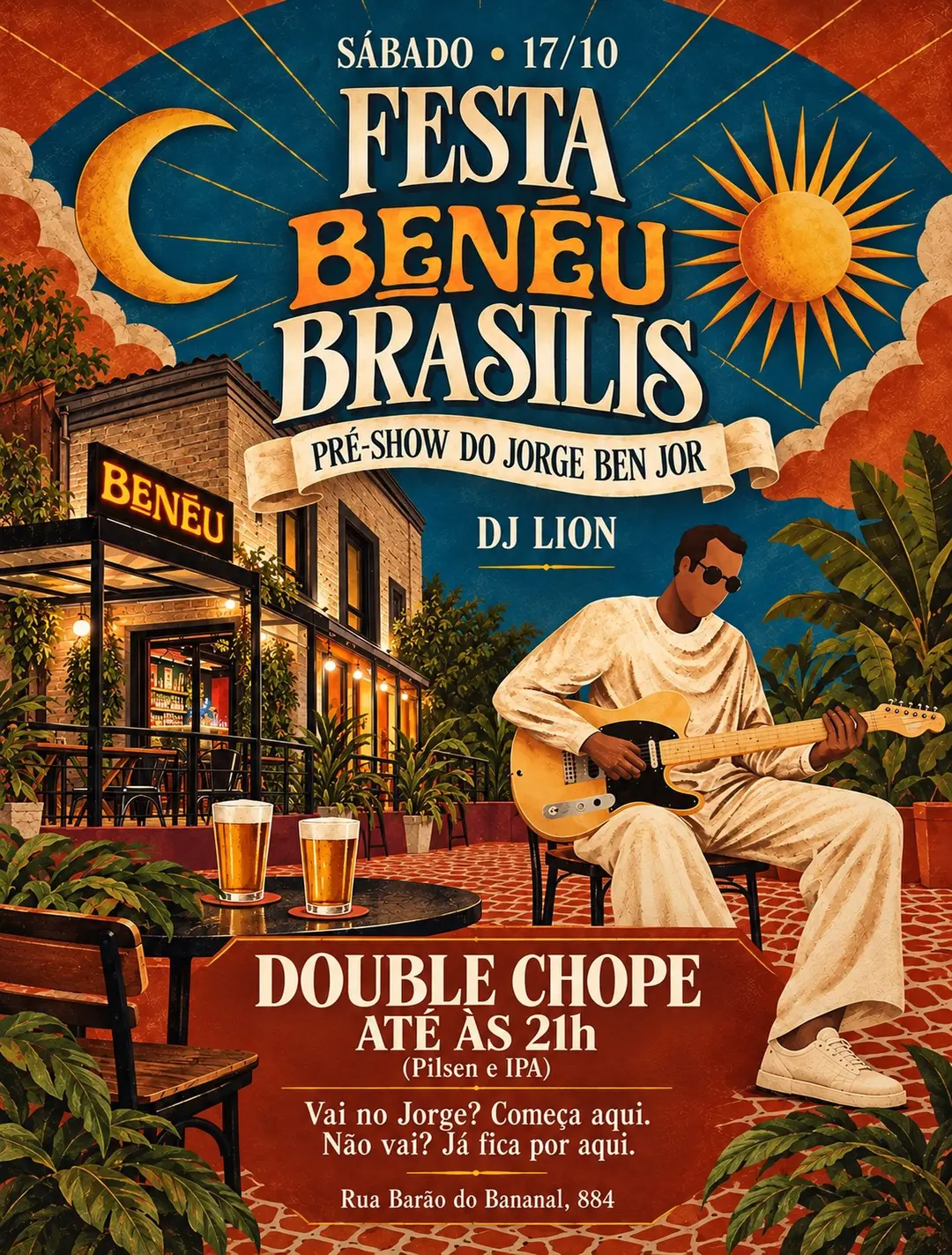 Flyer de Benéu Brasílis e Lion Family