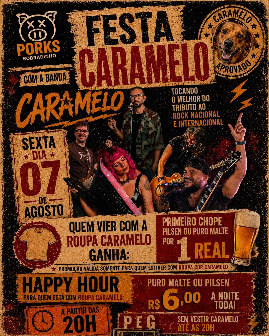 Flyer de Banda Caramelo