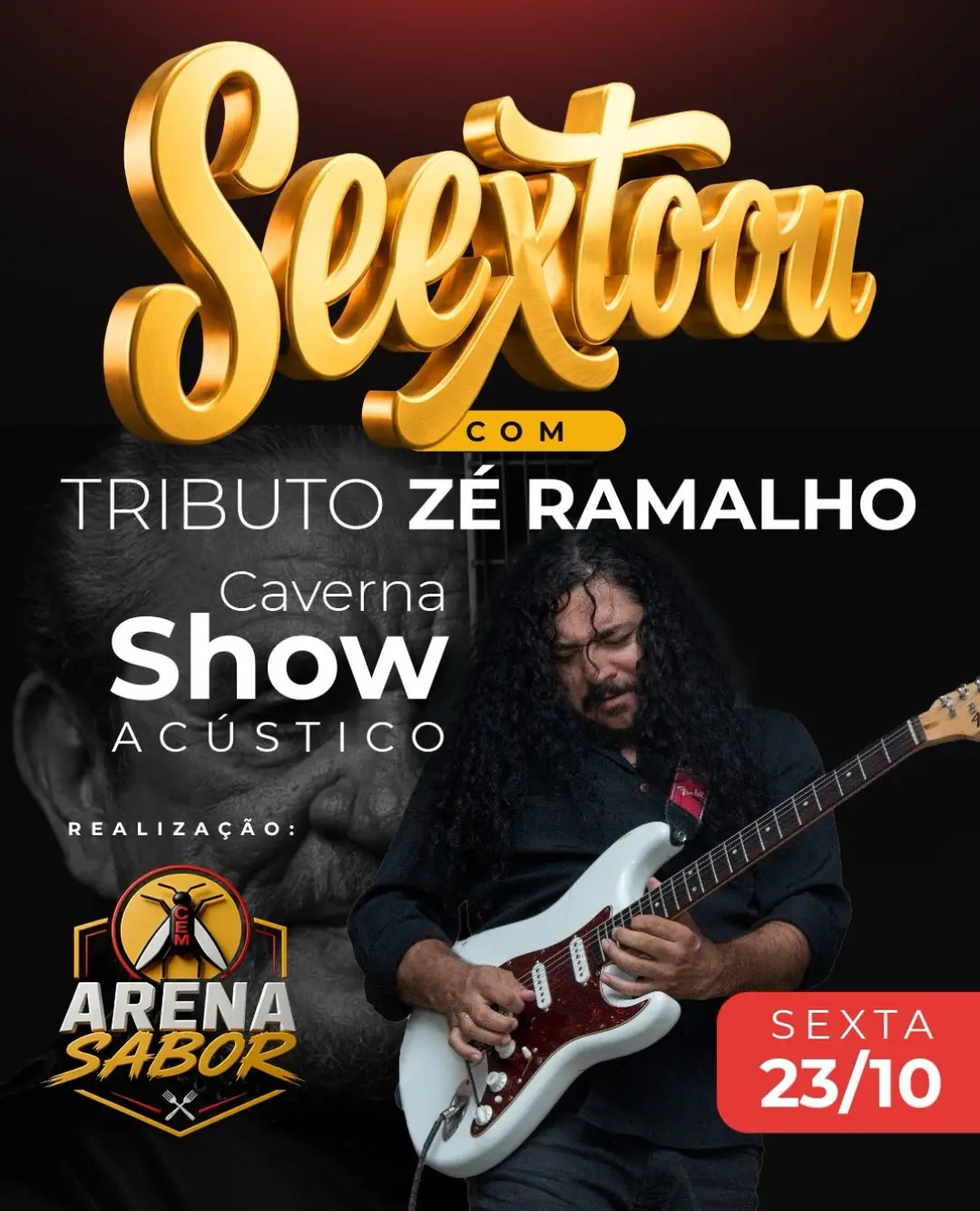Flyer de Caverna Show Acústico
