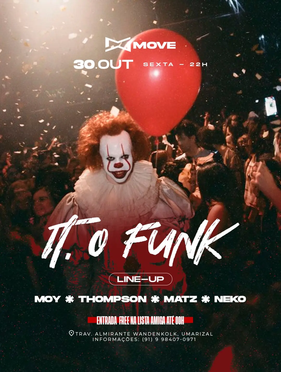 Flyer de DJ Moy, Matz Dj, Emerson Carvalho e Edu